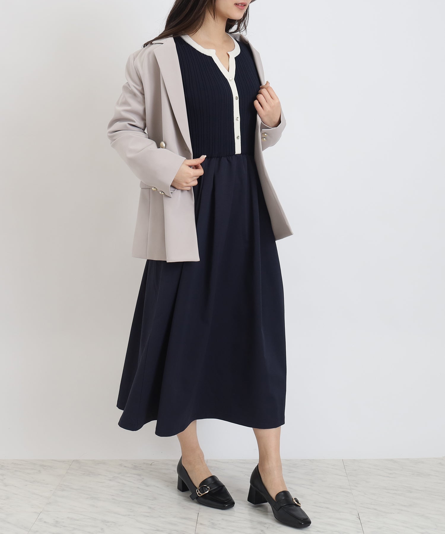 ネイビー 　model：160　着用サイズ：M