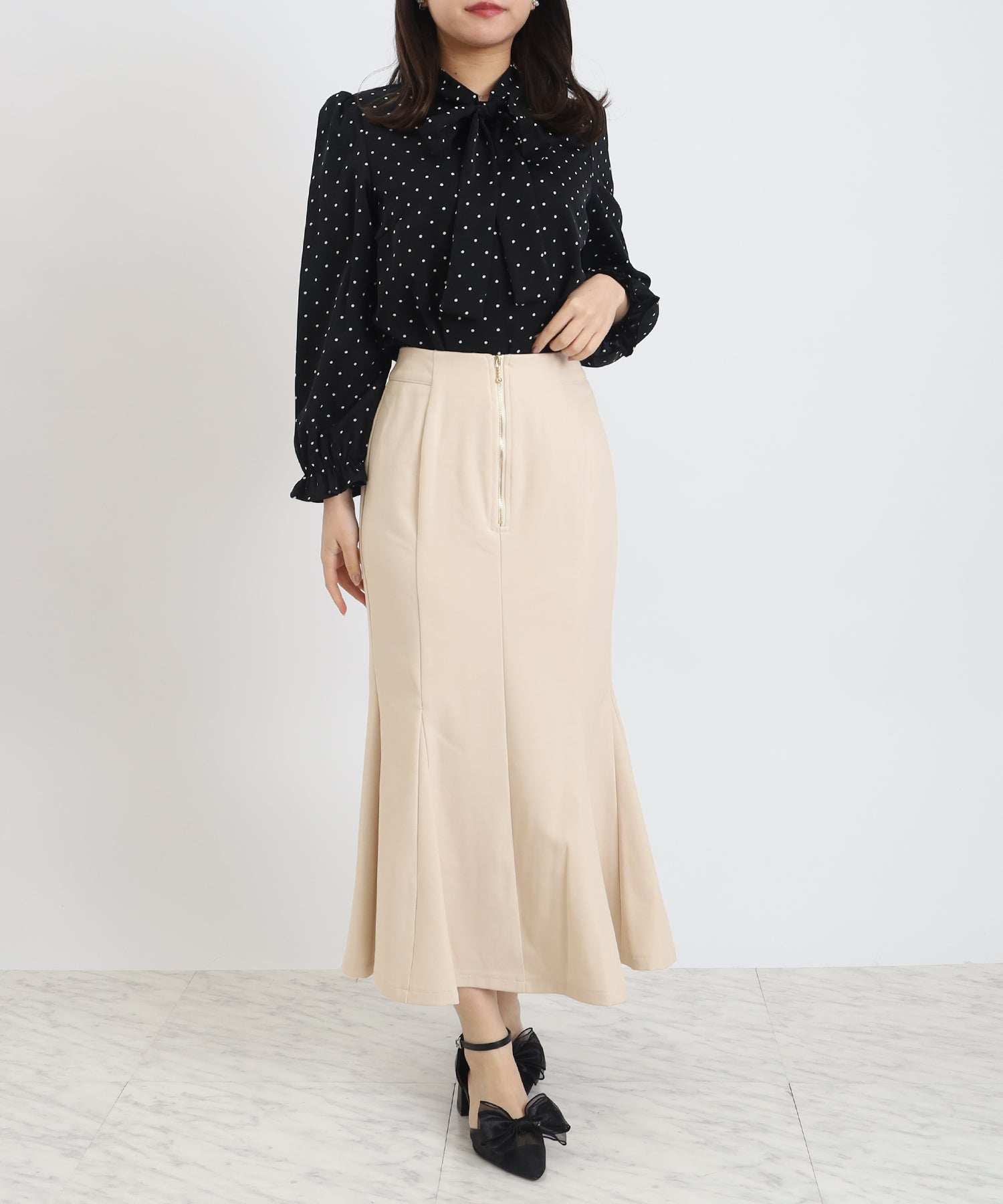 フロントジップマーメイドスカート