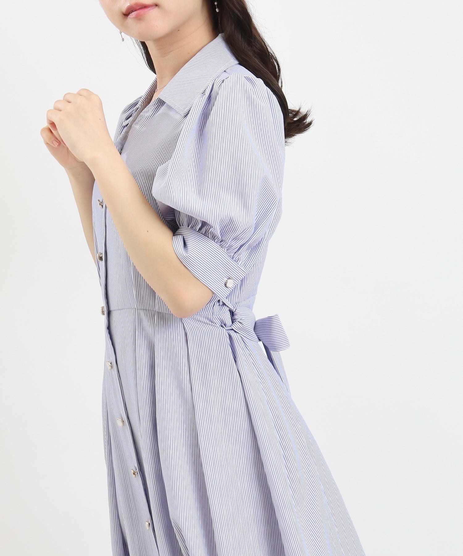 ホワイト×ブルー　model：156　着用サイズ：M