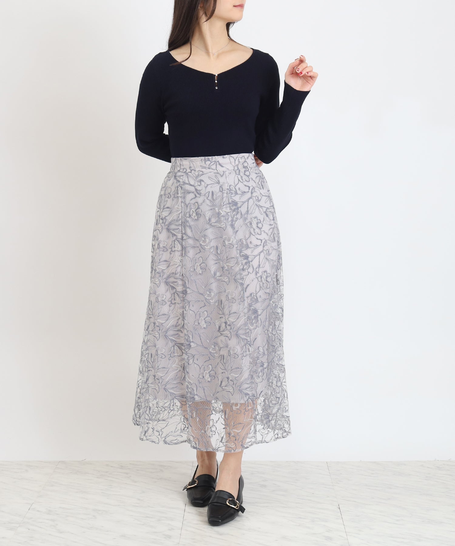 ネイビー　model:160 　着用サイズ：M