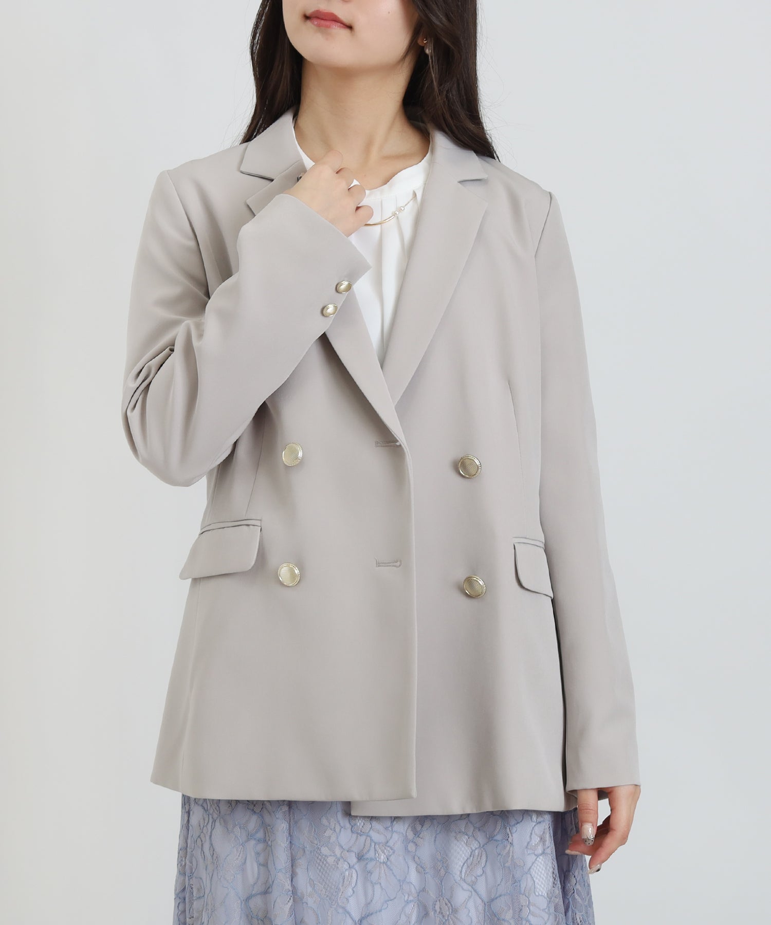 グレージュ　model：160㎝　着用サイズ：M