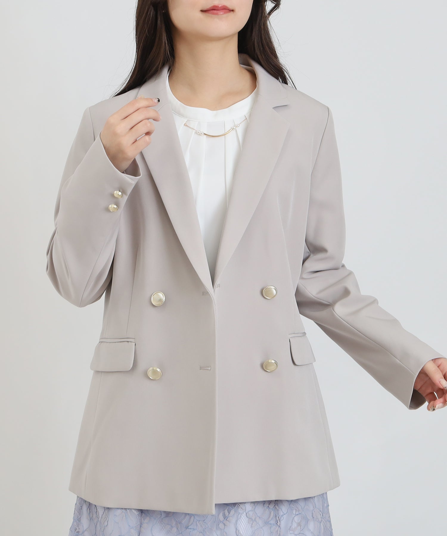 グレージュ　model：160㎝　着用サイズ：M