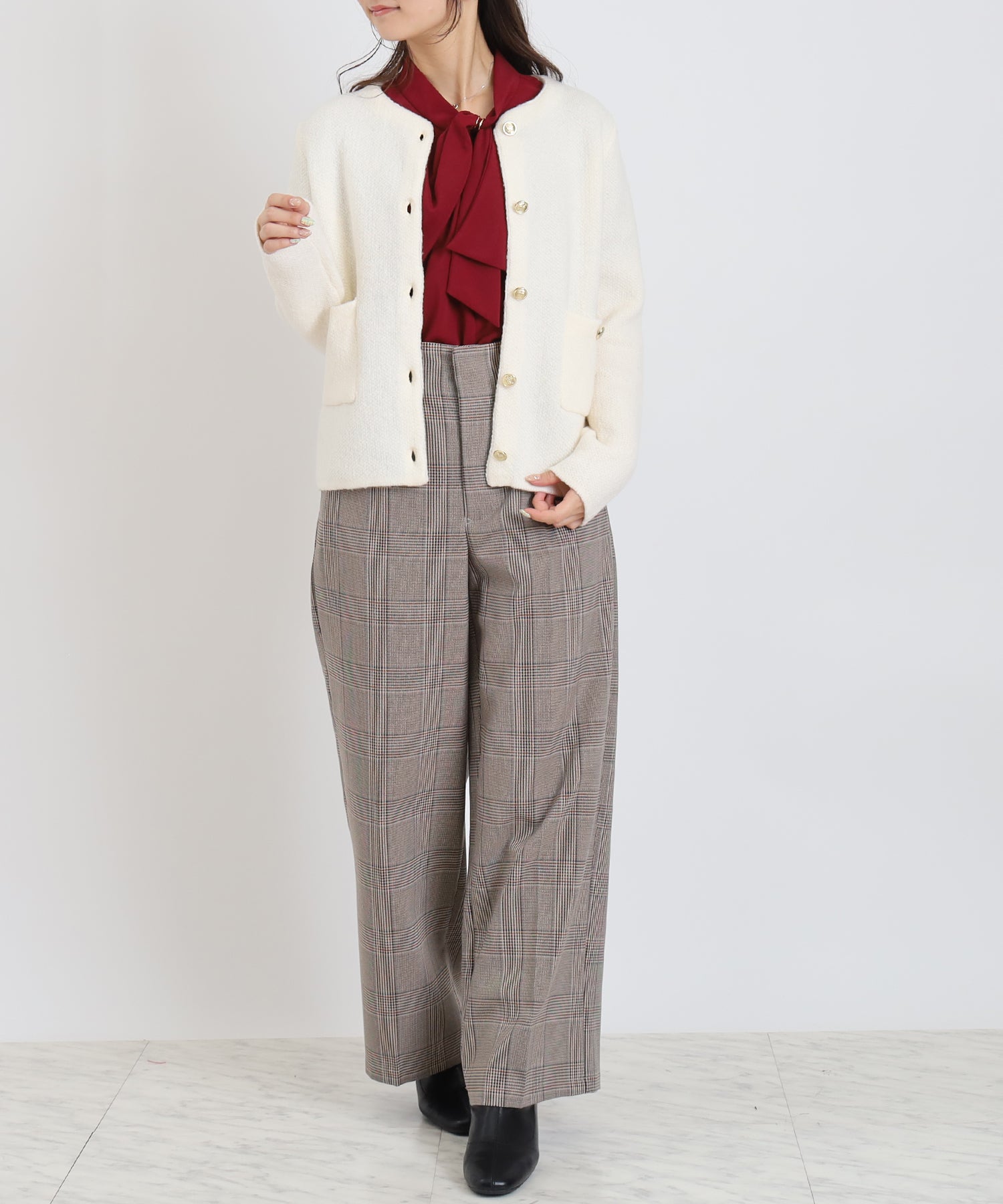 モヘアニットジャケット