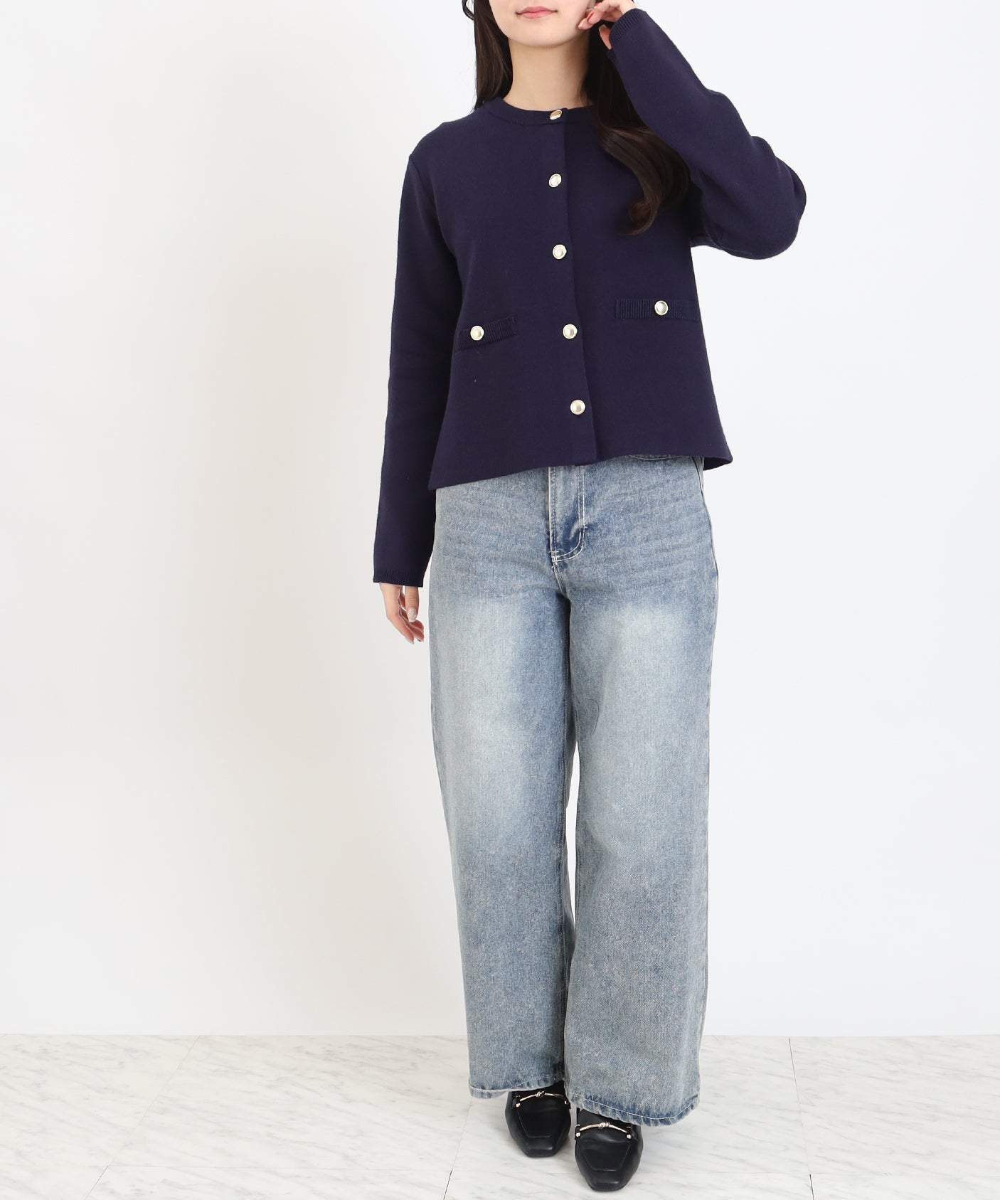 ネイビー　model：160　着用サイズ：M