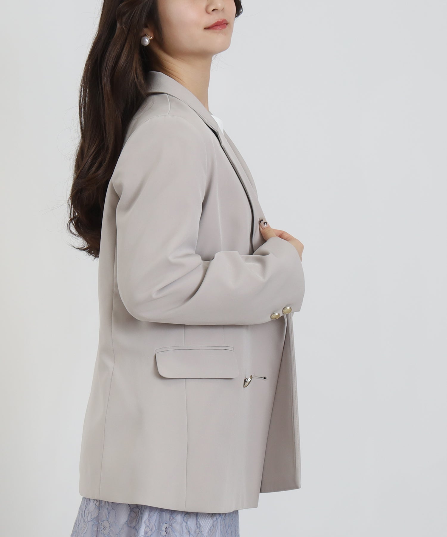 ライトグレー　model：160㎝　着用サイズ：M