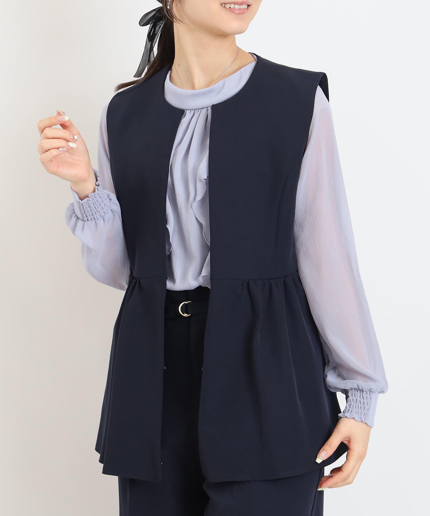 ネイビー　model:160cm   着用サイズ：M