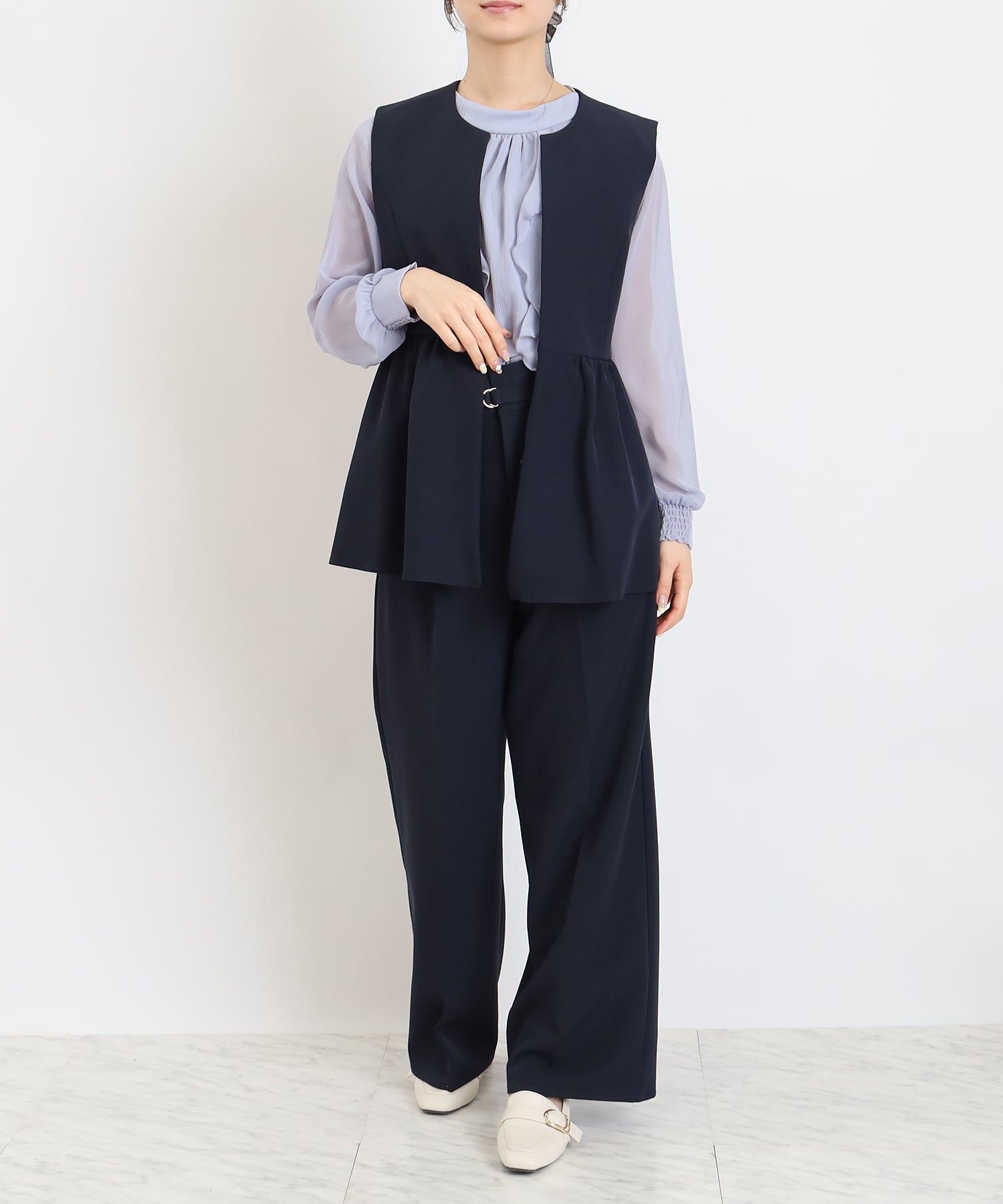 ネイビー　model:160cm   着用サイズ：M