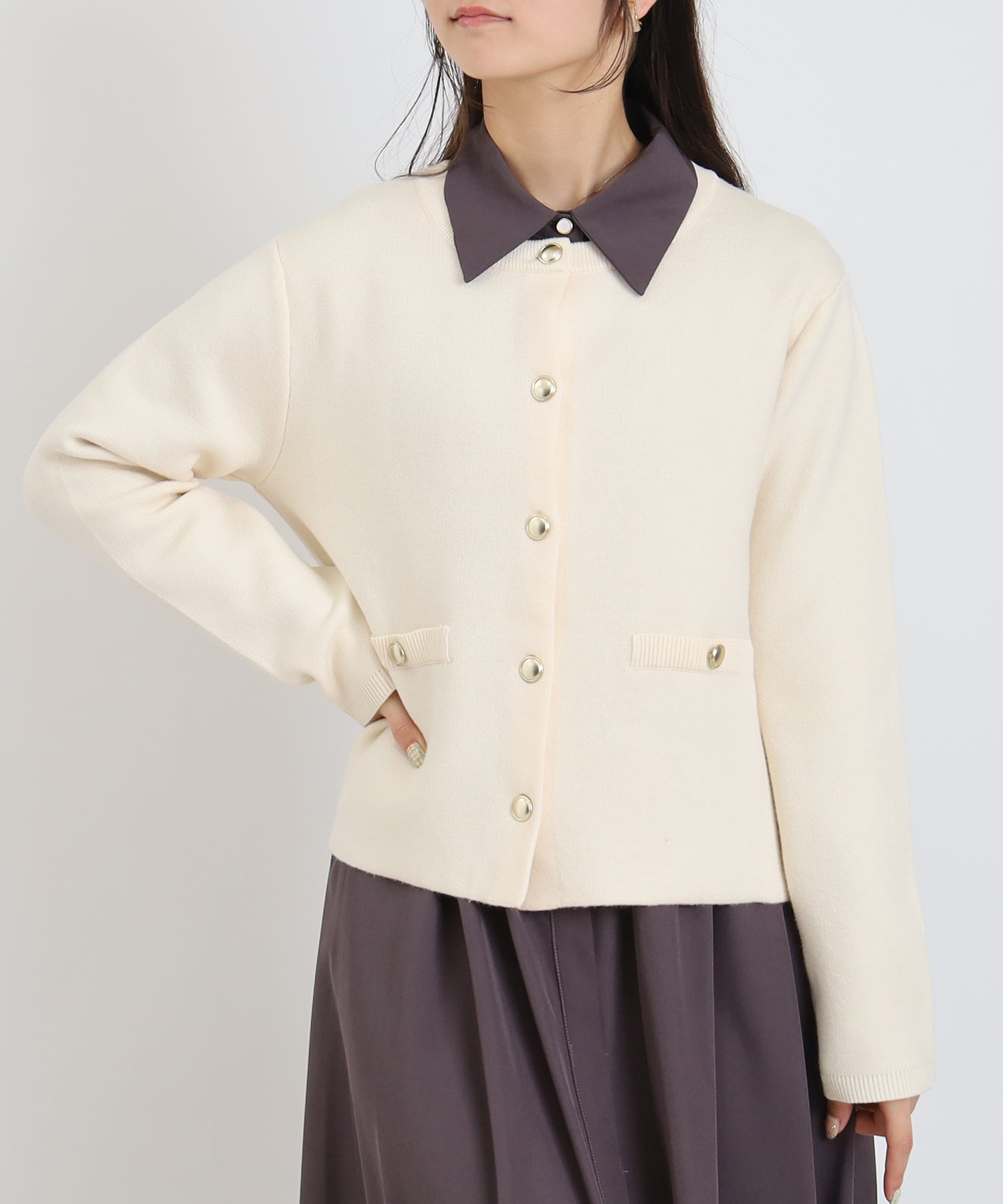 アイボリー　model:160㎝　着用サイズ：M