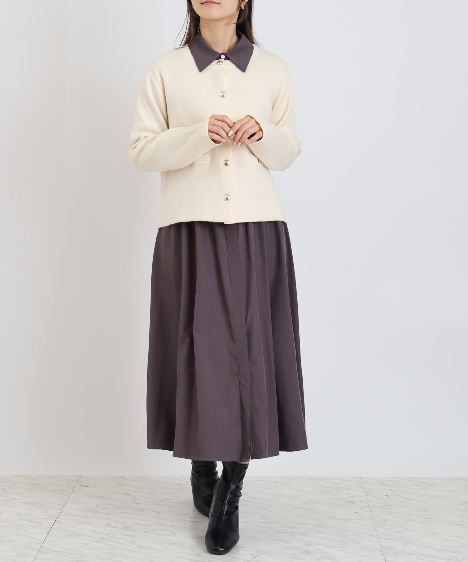 アイボリー　model:160㎝　着用サイズ：M