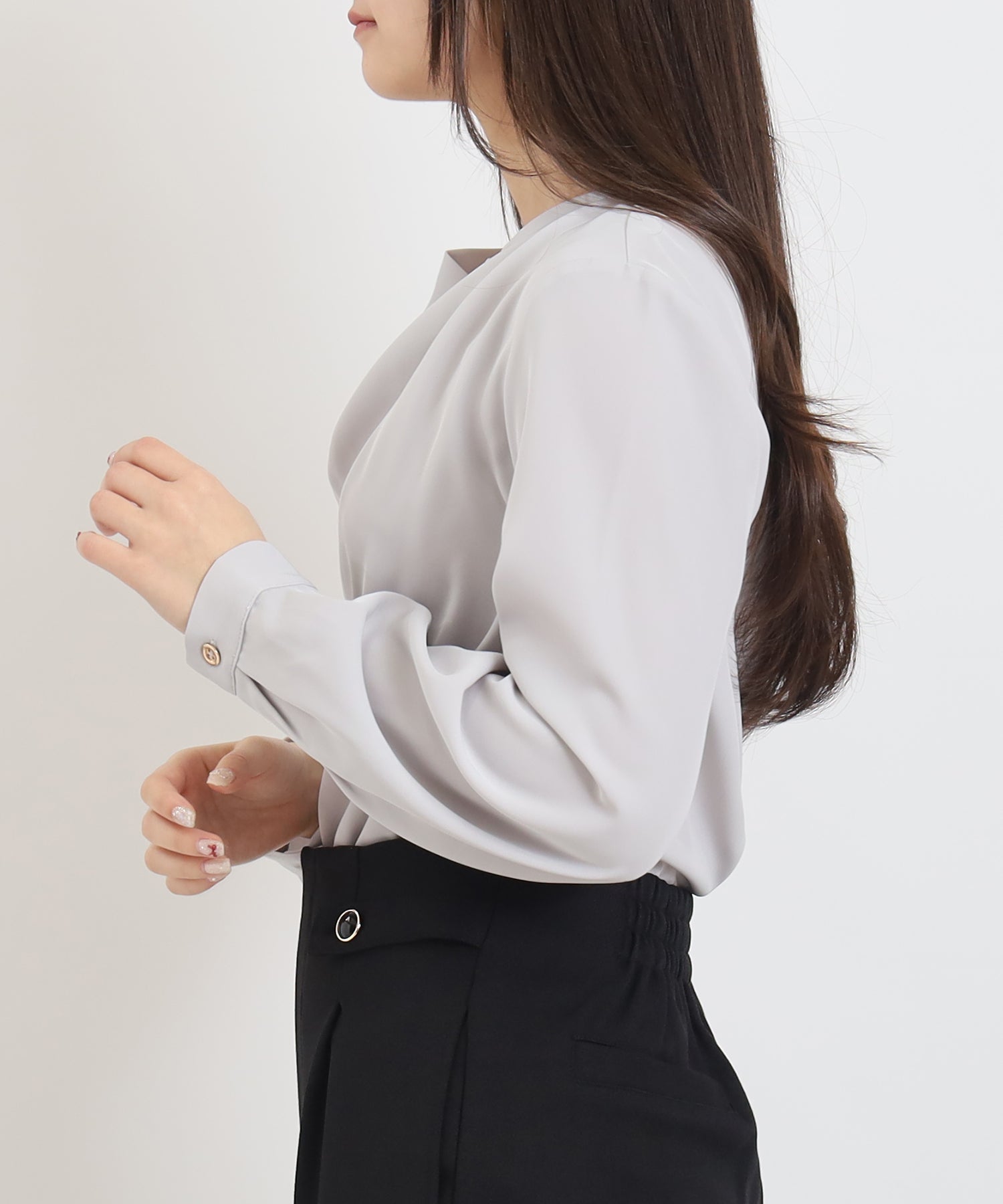 ライトグレー　model:160cm   着用サイズ：M