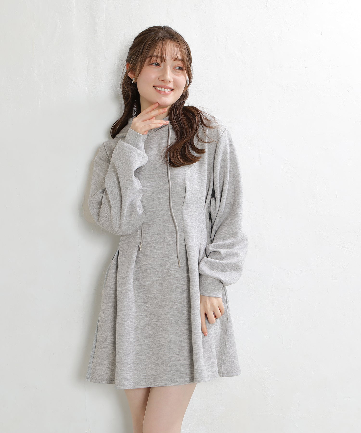 ♡ミラーナイン♡パーカーワンピ♡グレー♡完売 パーカーワンピ(グレー)☆ - w/ (ウィズ) 公式オンラインショップ