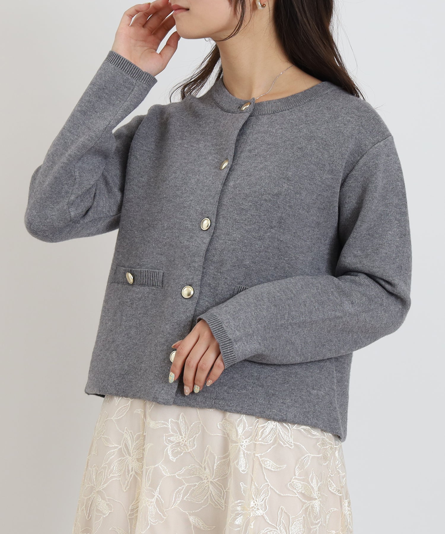 チャコール　model:160㎝　着用サイズ：M