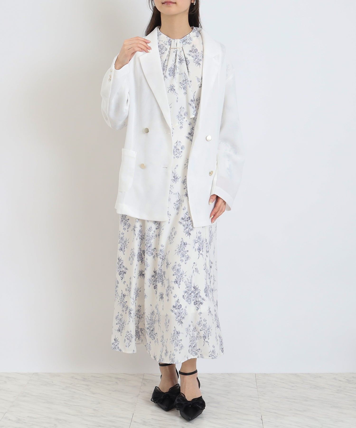 メッシュダブルブレストジャケット