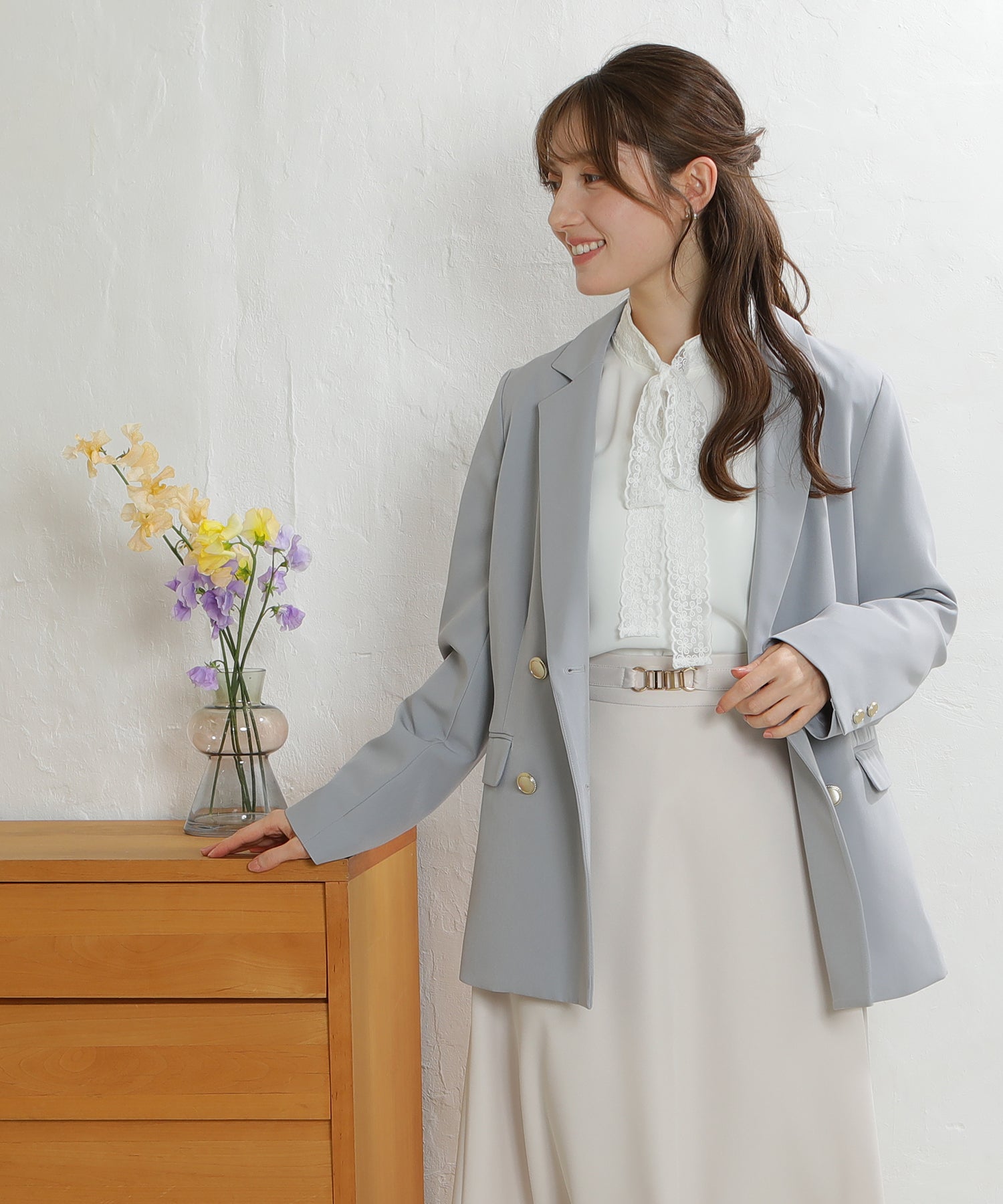 ライトグレー　model：163㎝　着用サイズ：M