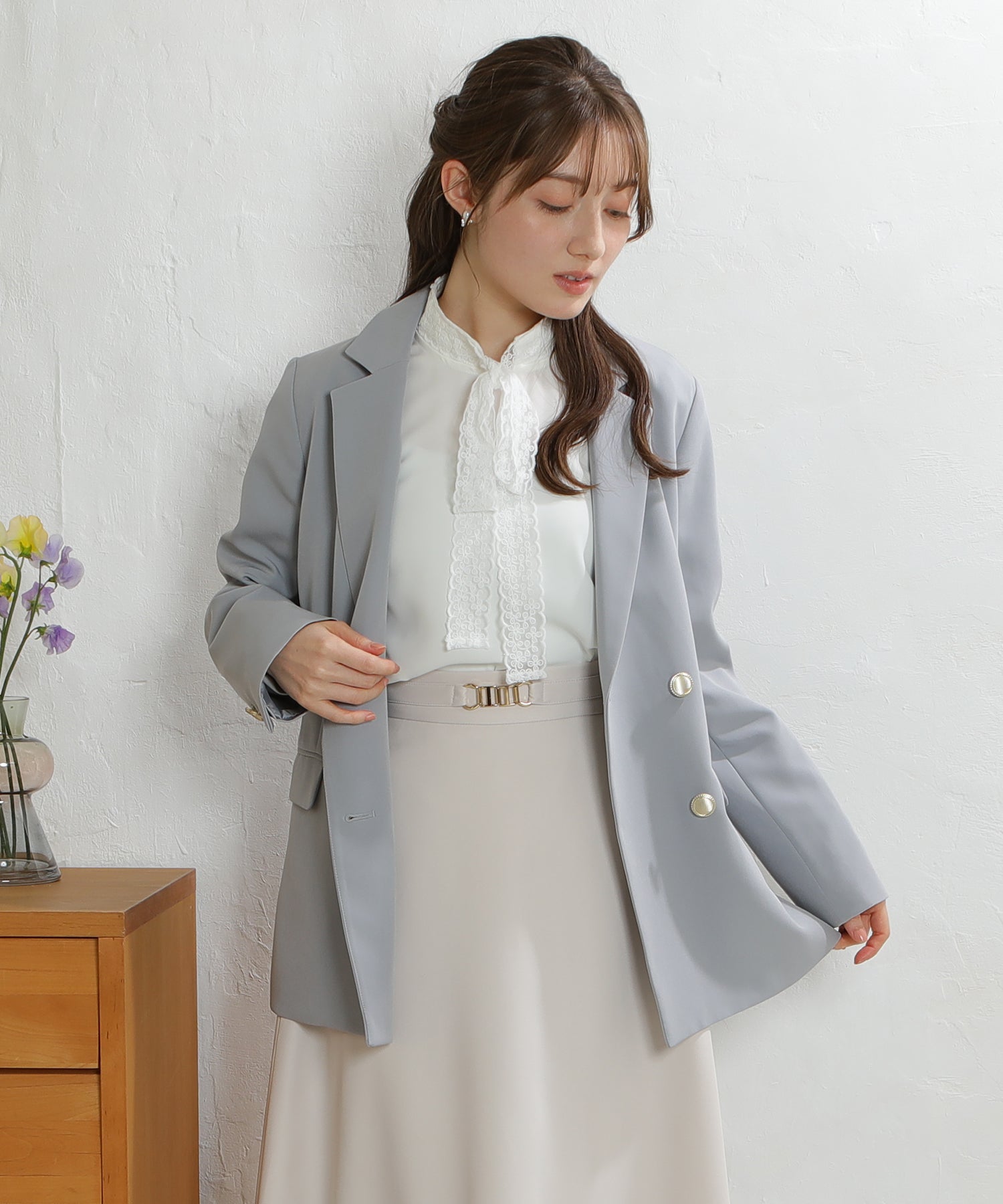 ライトグレー　model：163㎝　着用サイズ：M