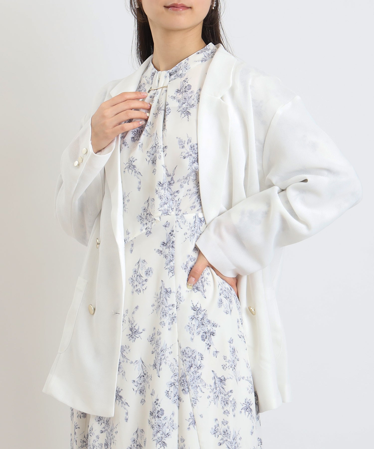 メッシュダブルブレストジャケット