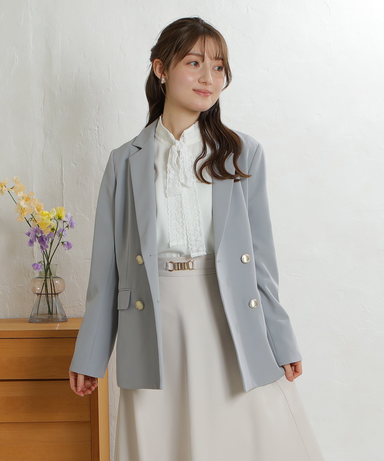 ライトグレー　model：163㎝　着用サイズ：M