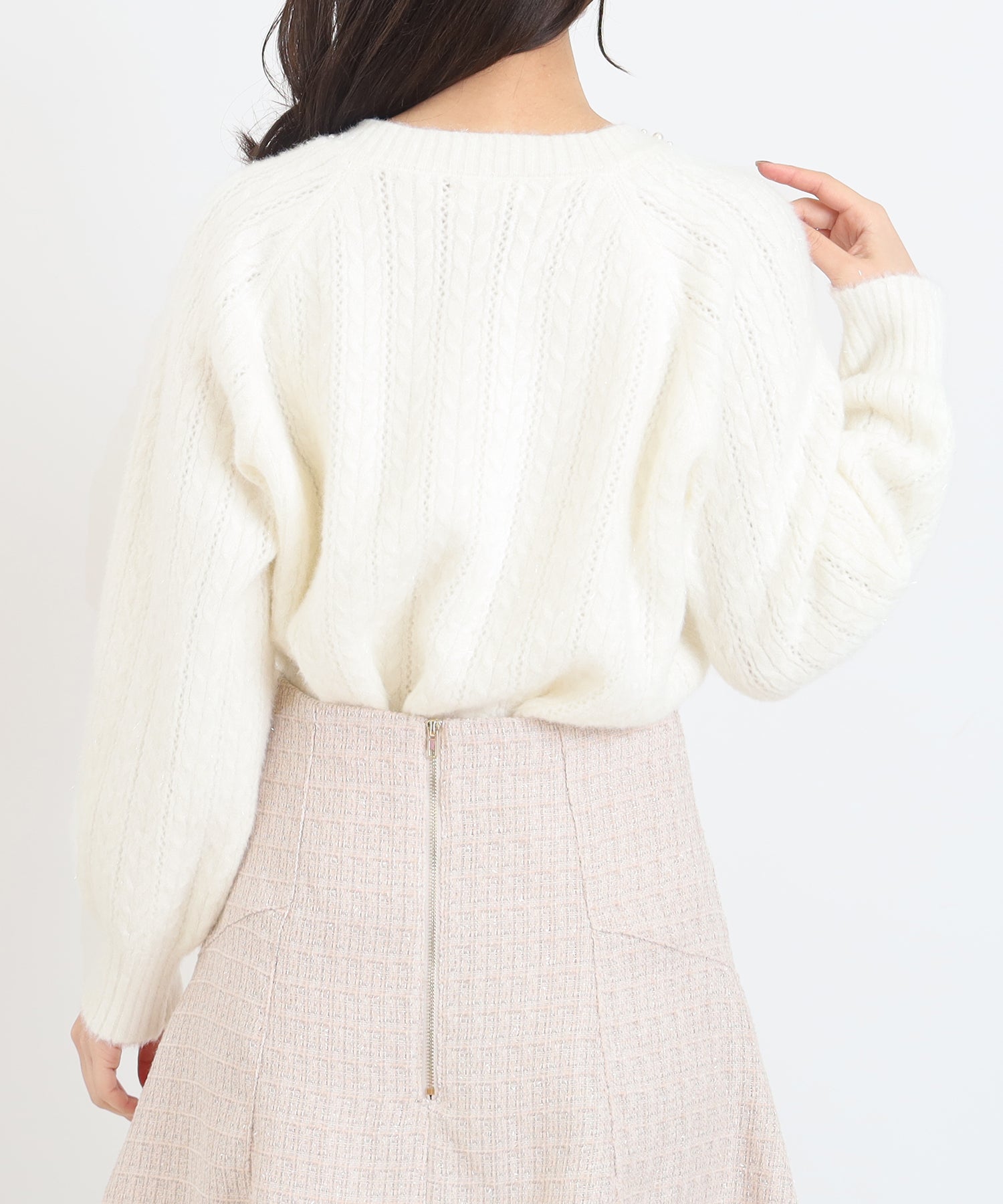 アイボリー　model:156cm  着用サイズ：M