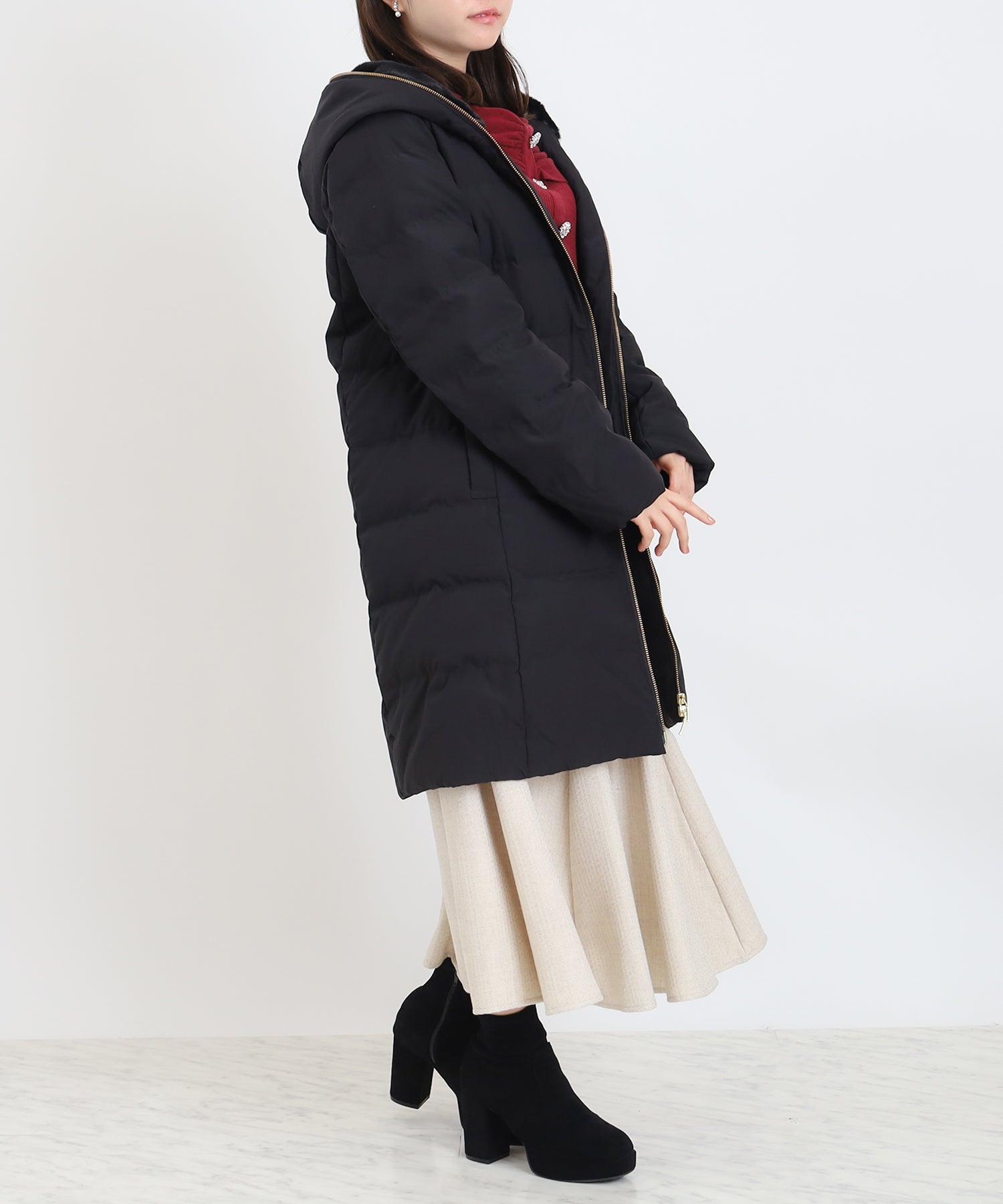 ブラック　mode：156　着用サイズ：M