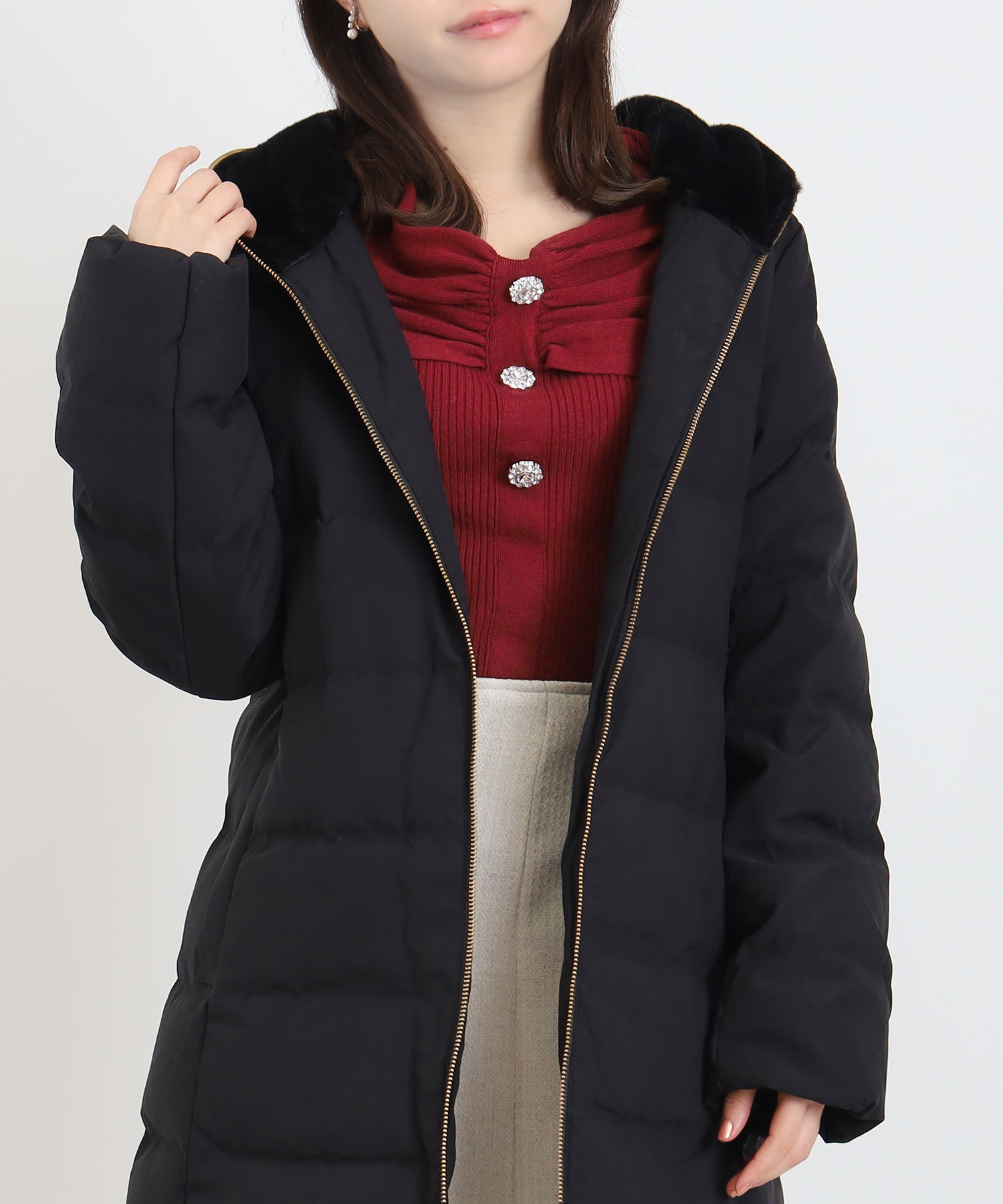 ブラック　mode：156　着用サイズ：M