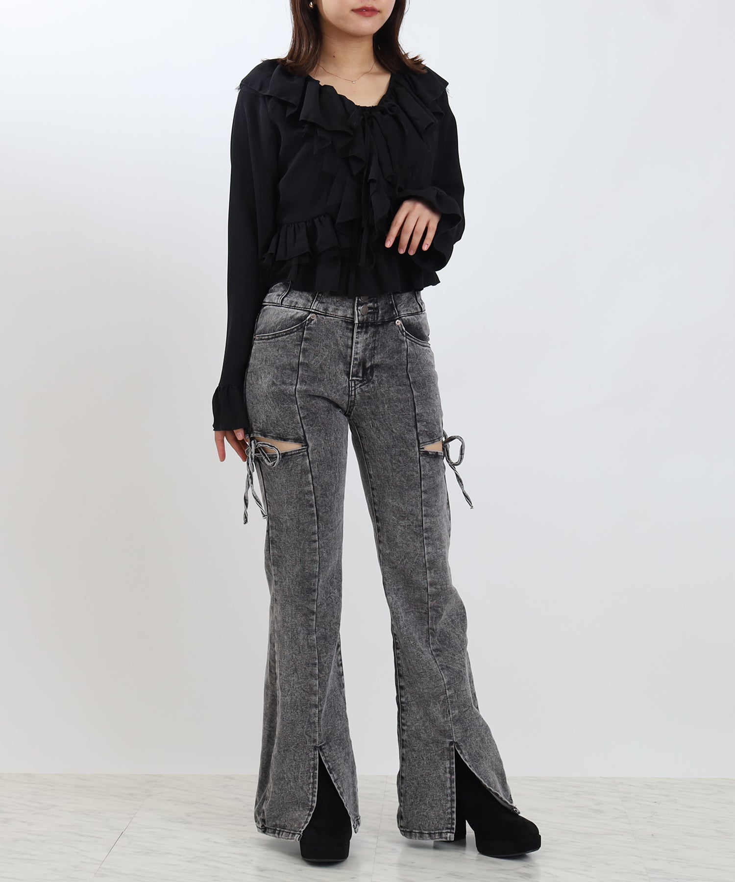 チャコール　model：156　着用サイズ：S