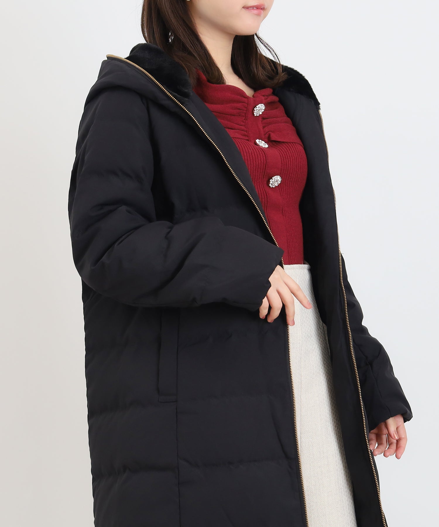 ブラック　mode：156　着用サイズ：M