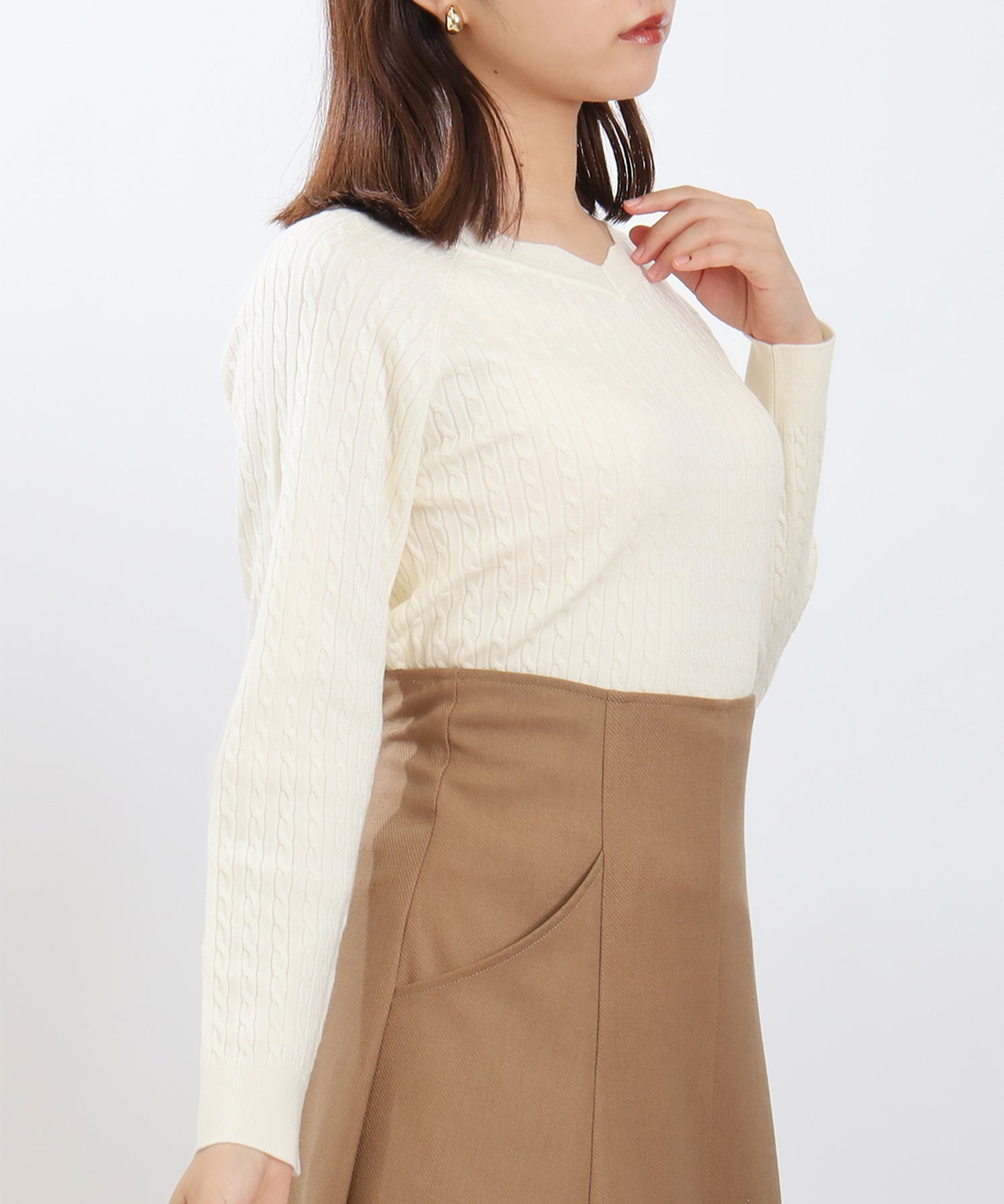アイボリー　model：156㎝　着用サイズ：M