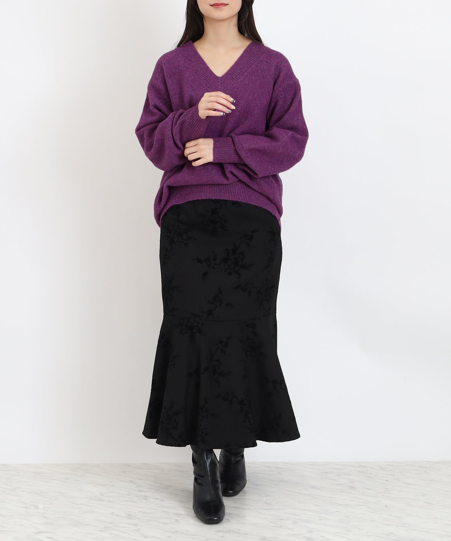 パープル　model:160　着用サイズ：M