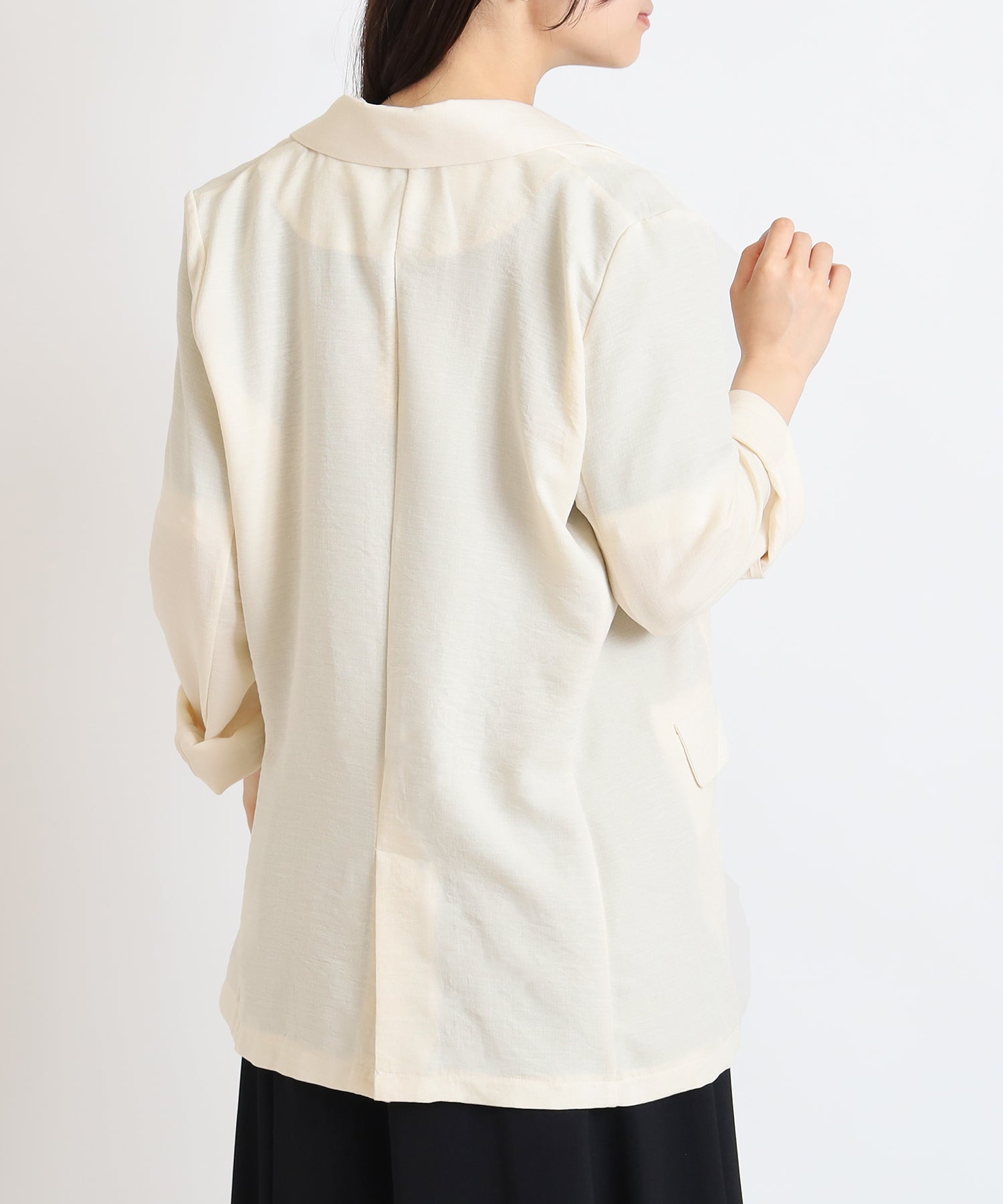ベージュ　model:160cm  着用サイズ：M