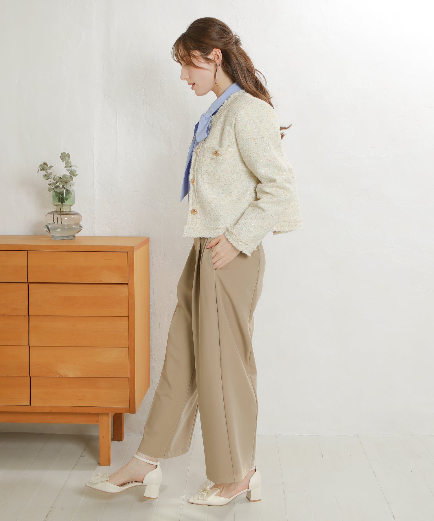 アイボリー　model：163ｃｍ　着用サイズ：M