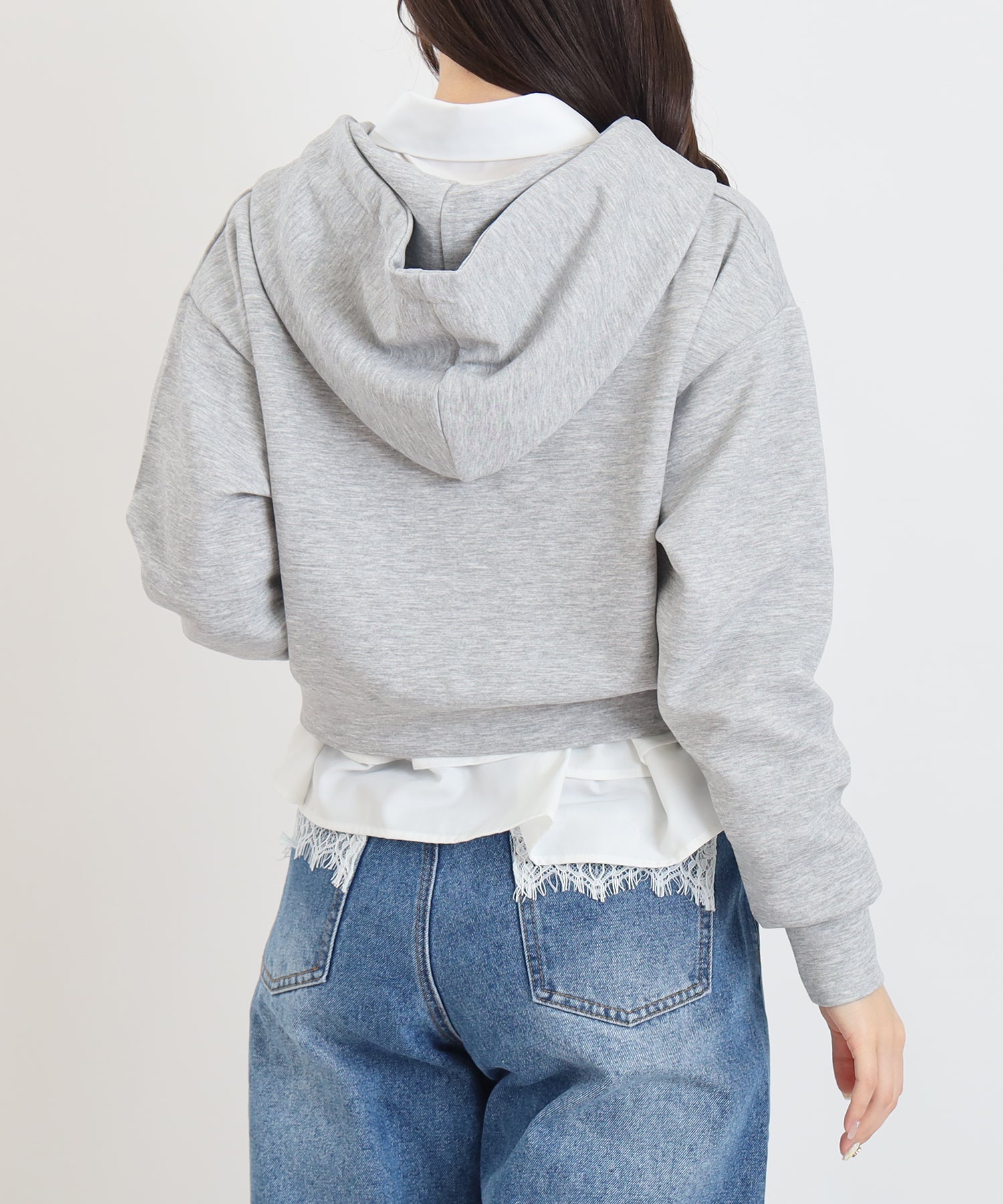 ライトグレー　model:160cm  着用サイズ：M