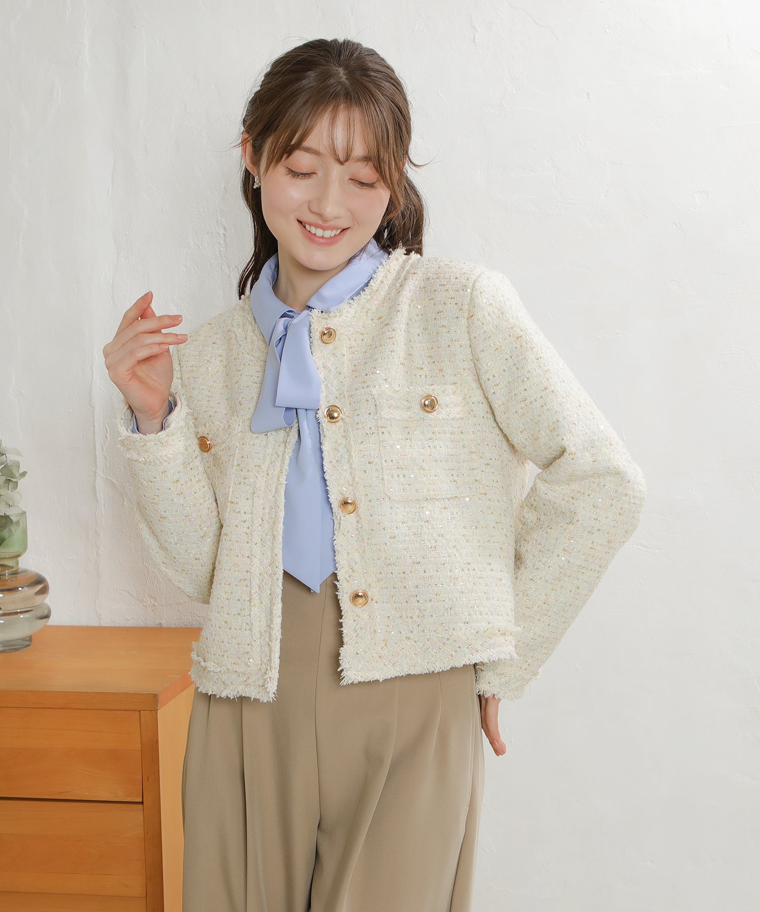 アイボリー　model：163ｃｍ　着用サイズ：M