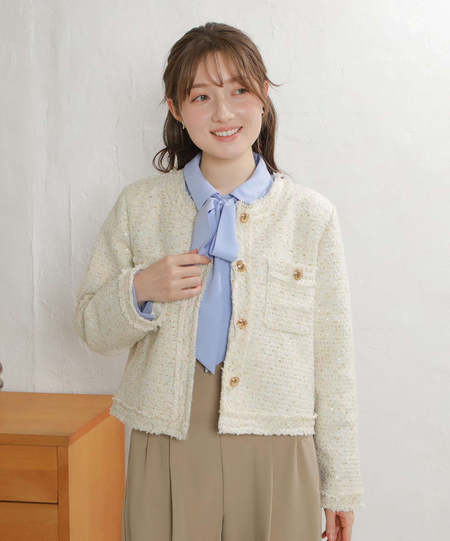 アイボリー　model：163ｃｍ　着用サイズ：M