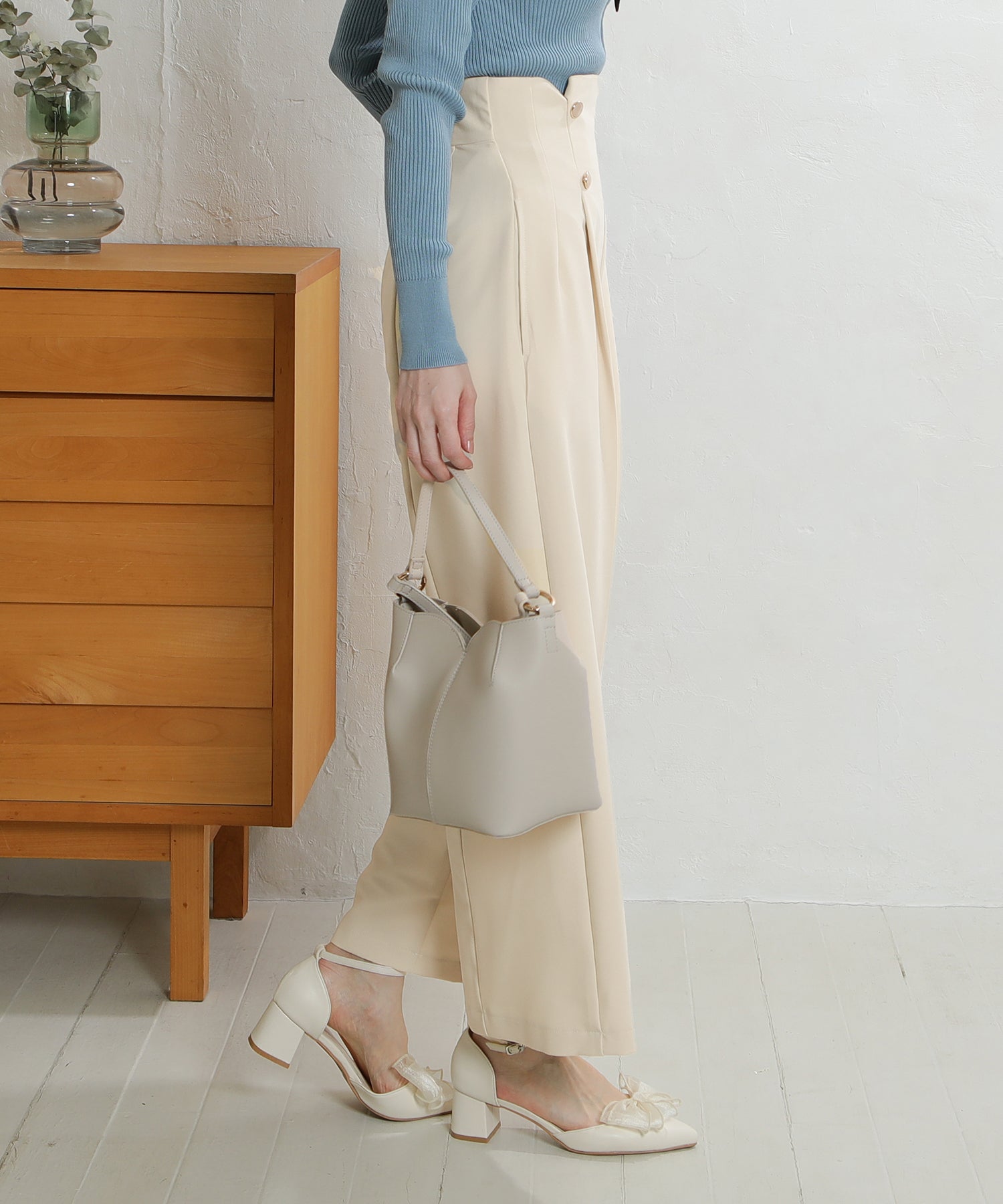 アイボリー　model:163cm  着用サイズ：M