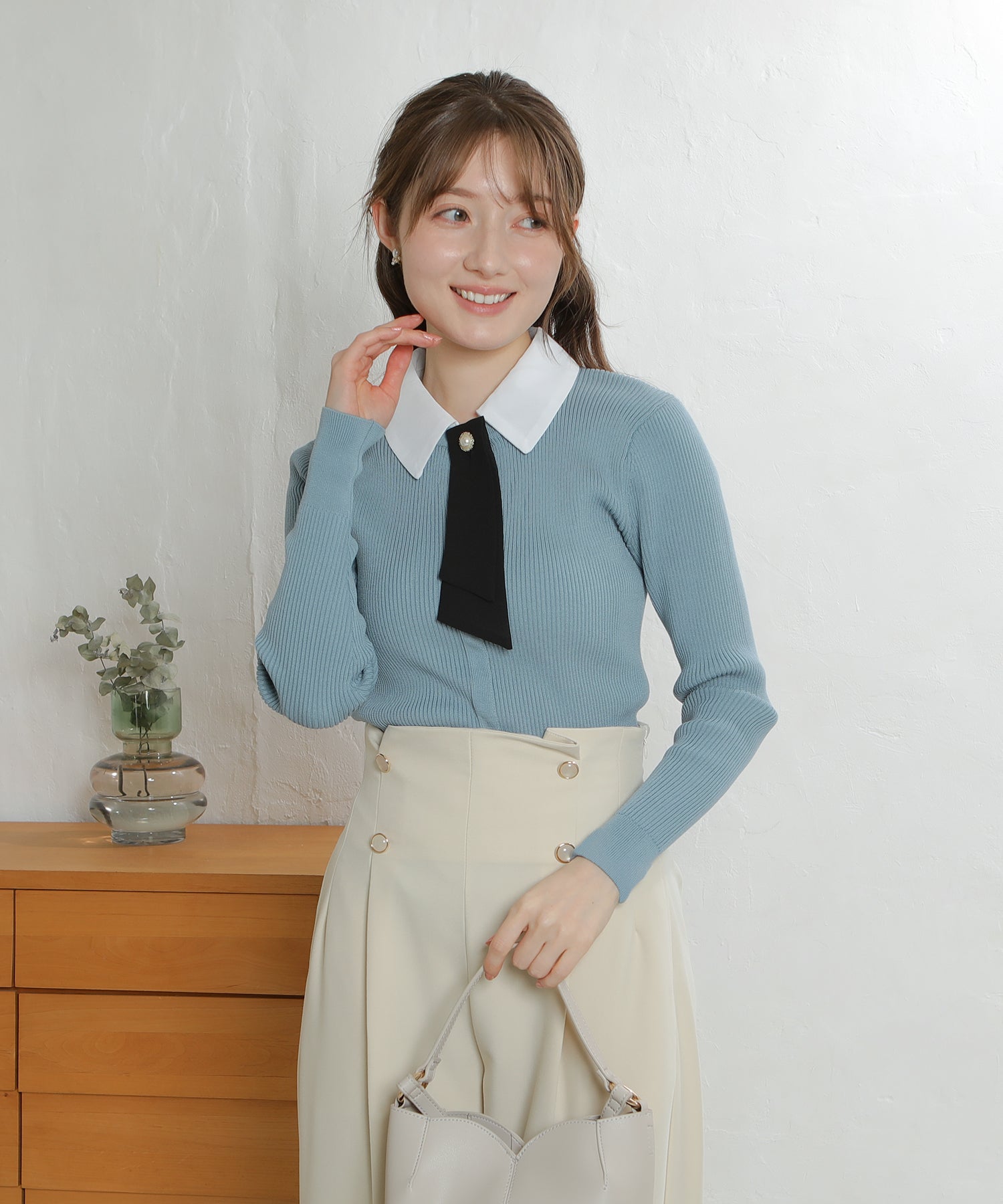 ダスティーブルー　model：163cm 着用サイズ：M