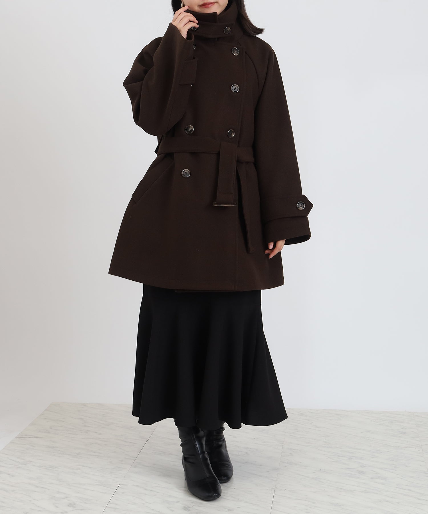 ブラウン　model：156　着用サイズ：M