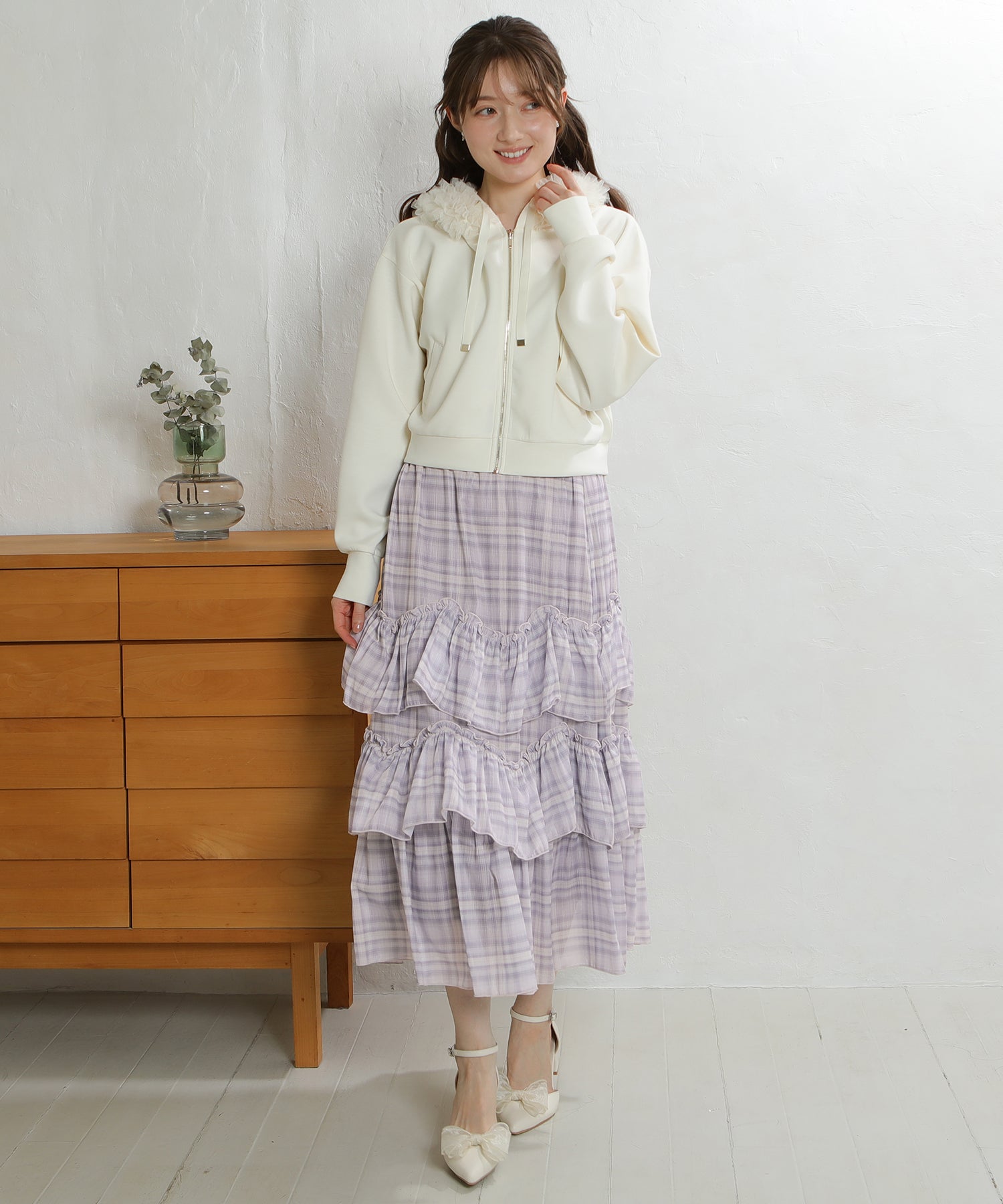 ラベンダー　model:163cm  着用サイズ：M