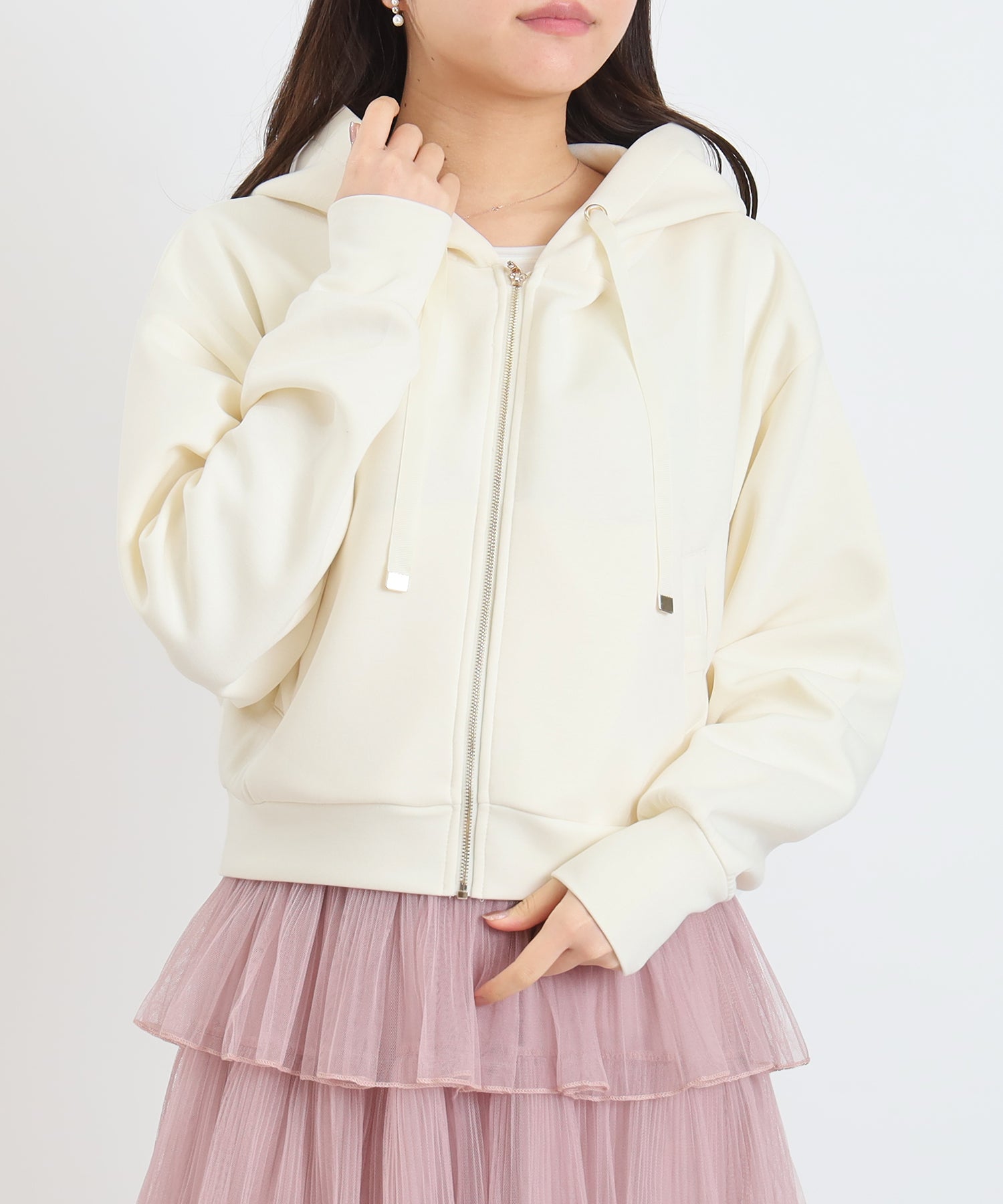 スフレリボンポケットパーカー