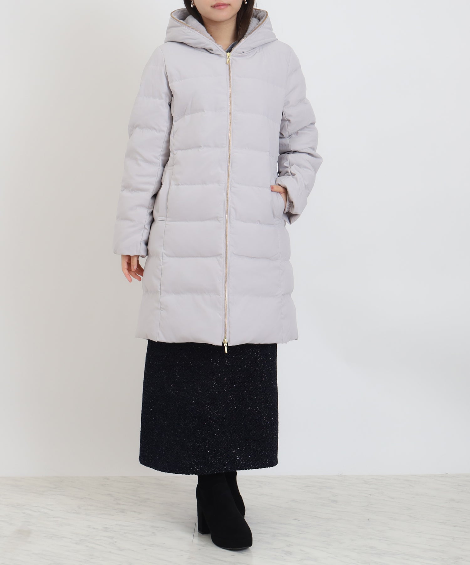 ライトグレー　mode：156　着用サイズ：M