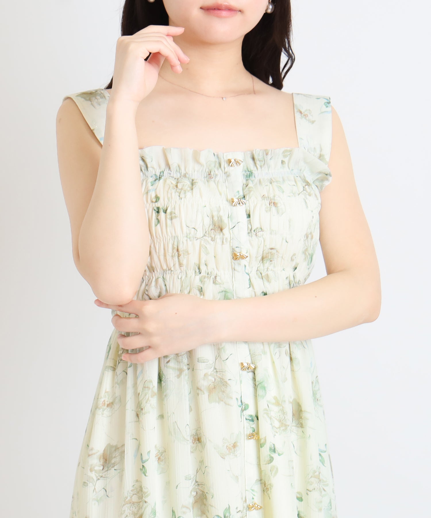 ベージュ　model:156cm   着用サイズ：M
