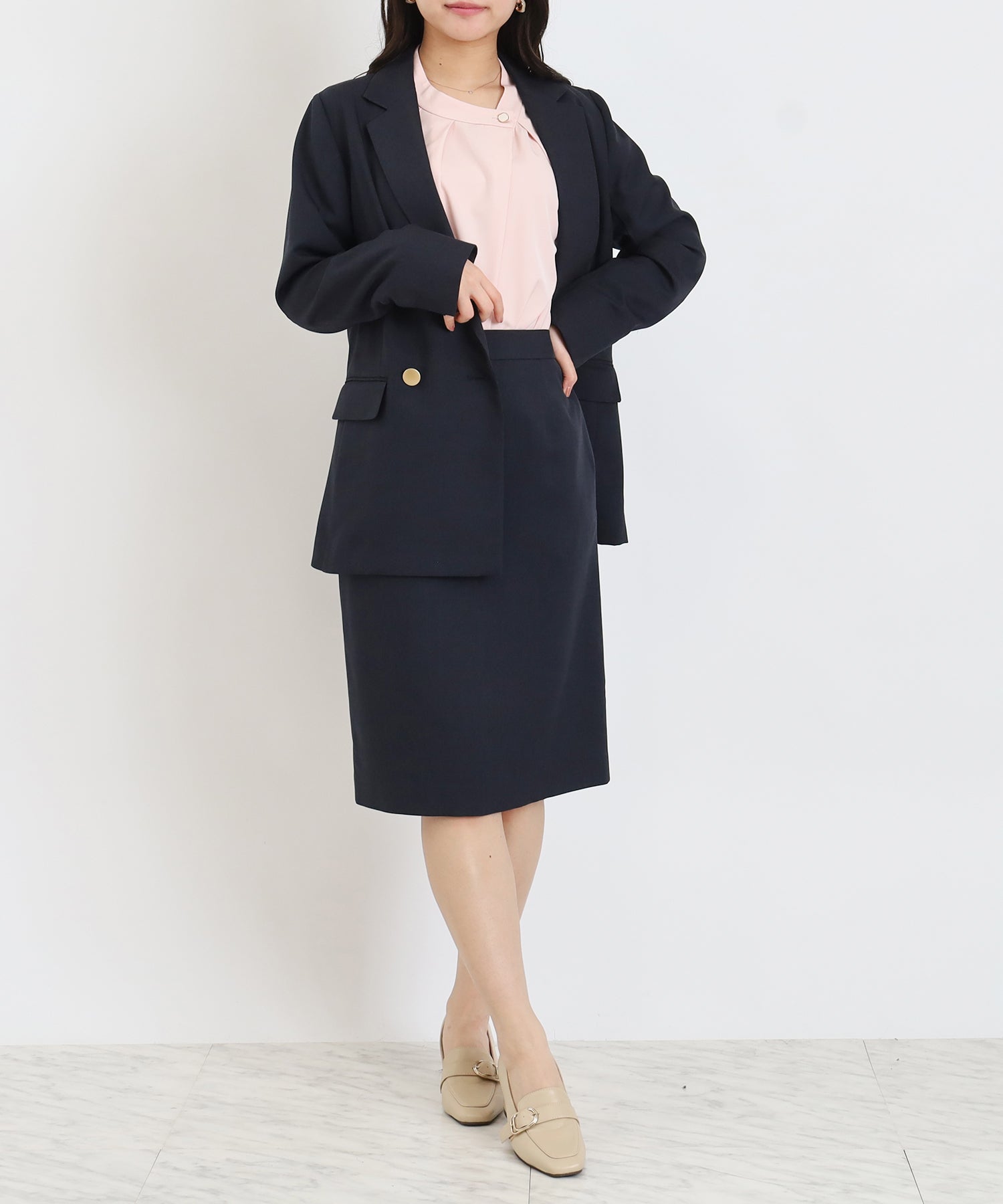 ネイビー　model:156cm  着用サイズ：S