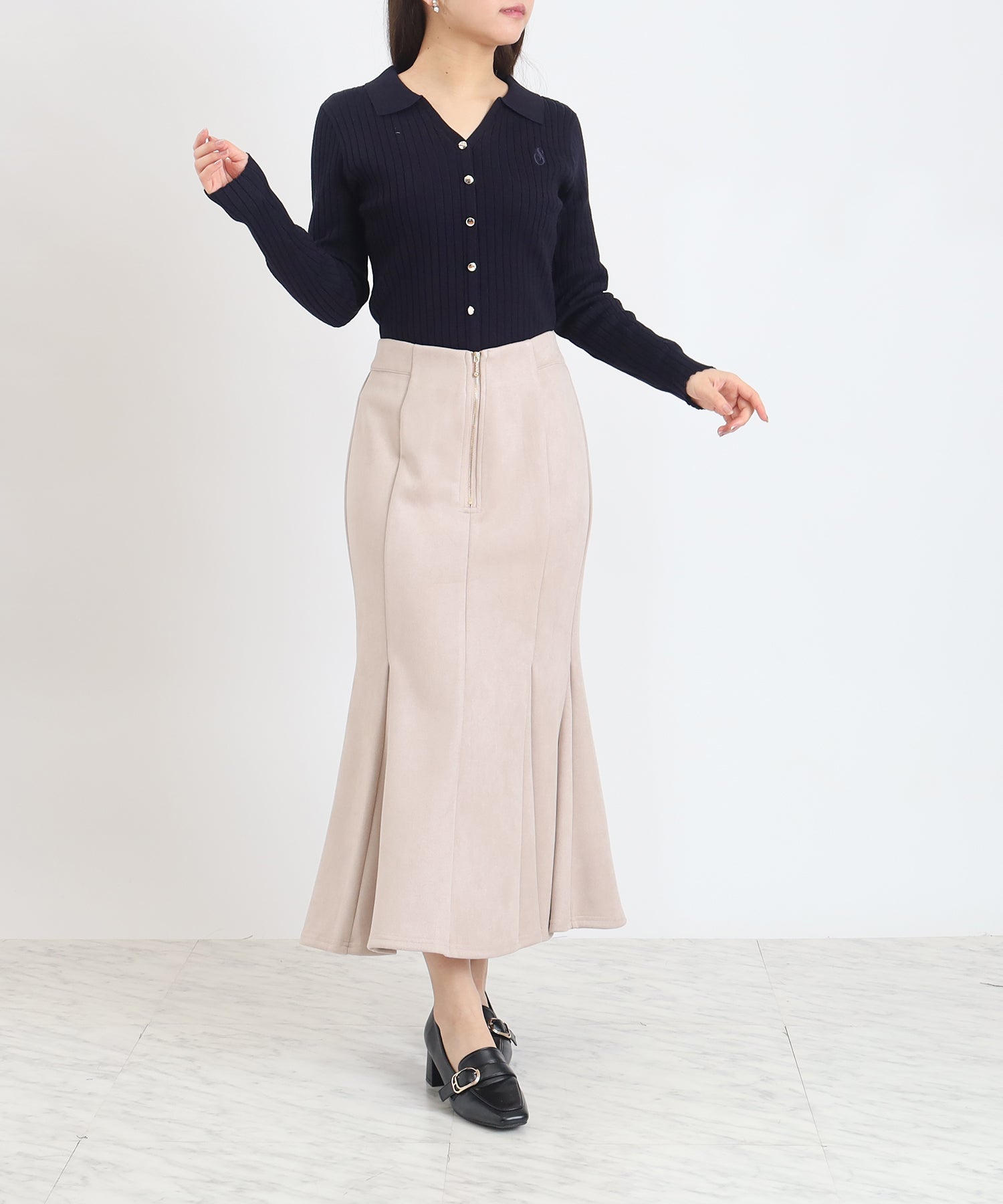 ネイビー　model:156　着用サイズ：M