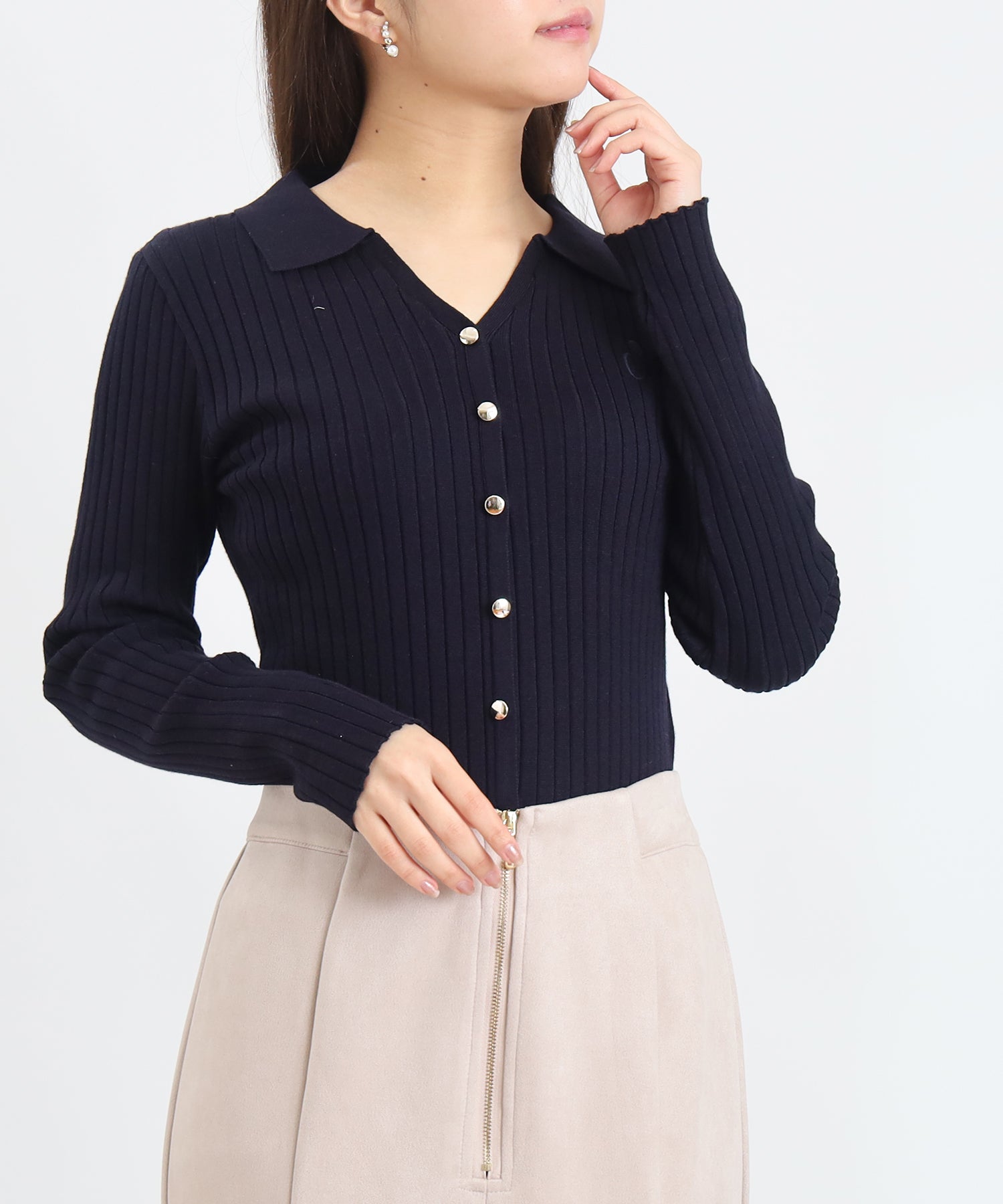 ネイビー　model:156　着用サイズ：M