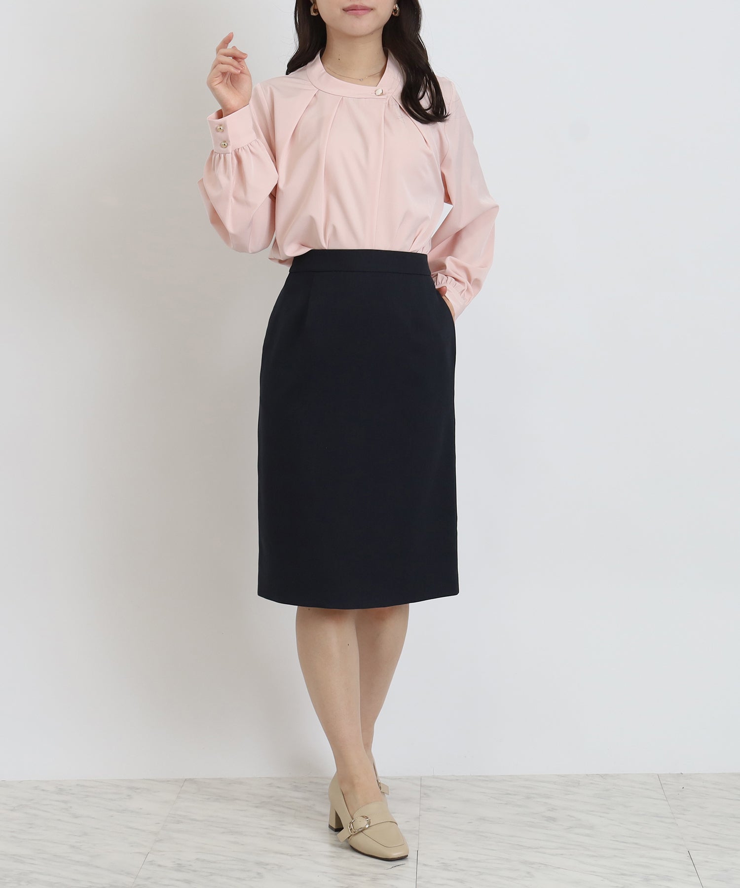 ネイビー　model:156cm  着用サイズ：S