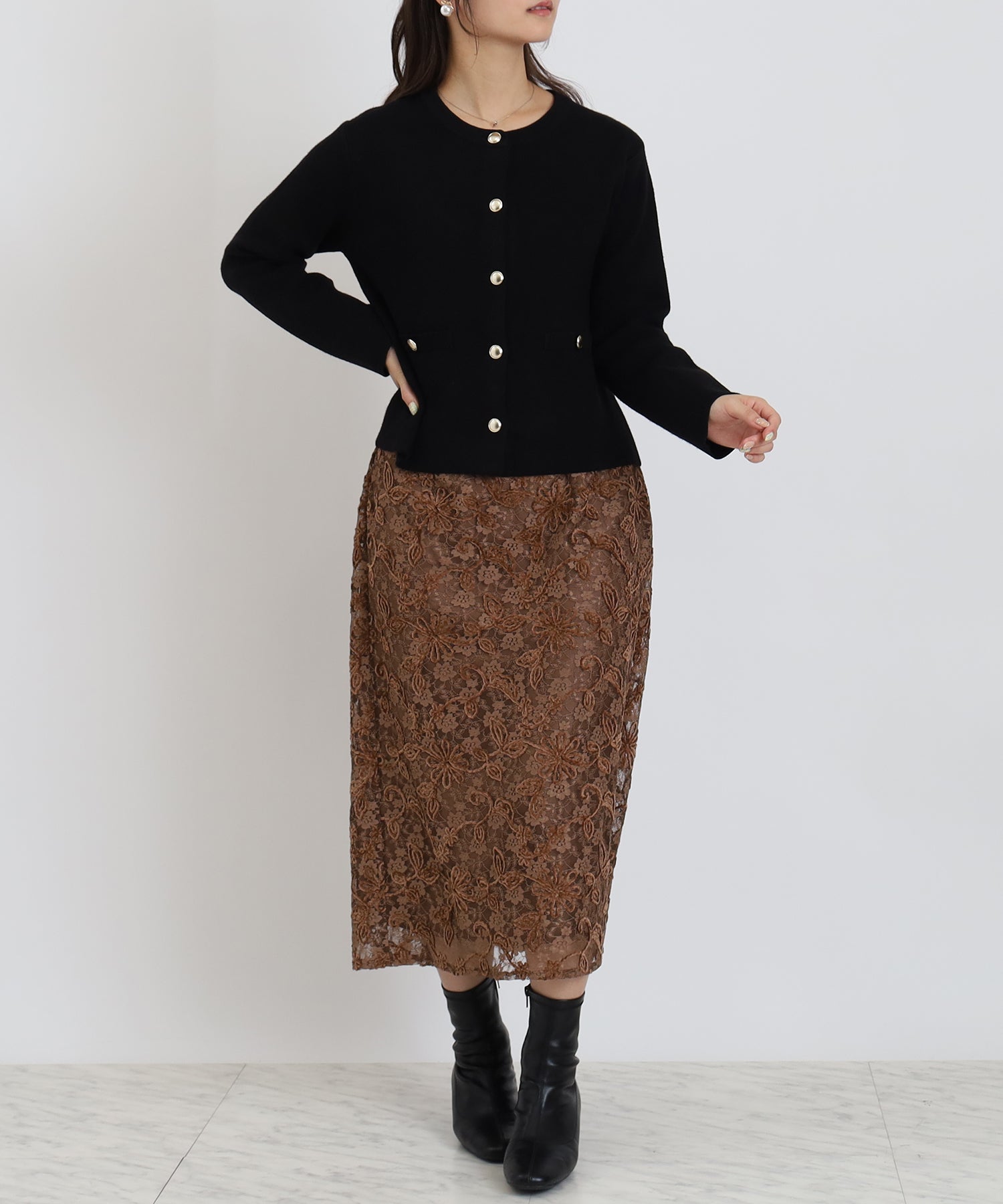 ブラック　model:160㎝　着用サイズ：M