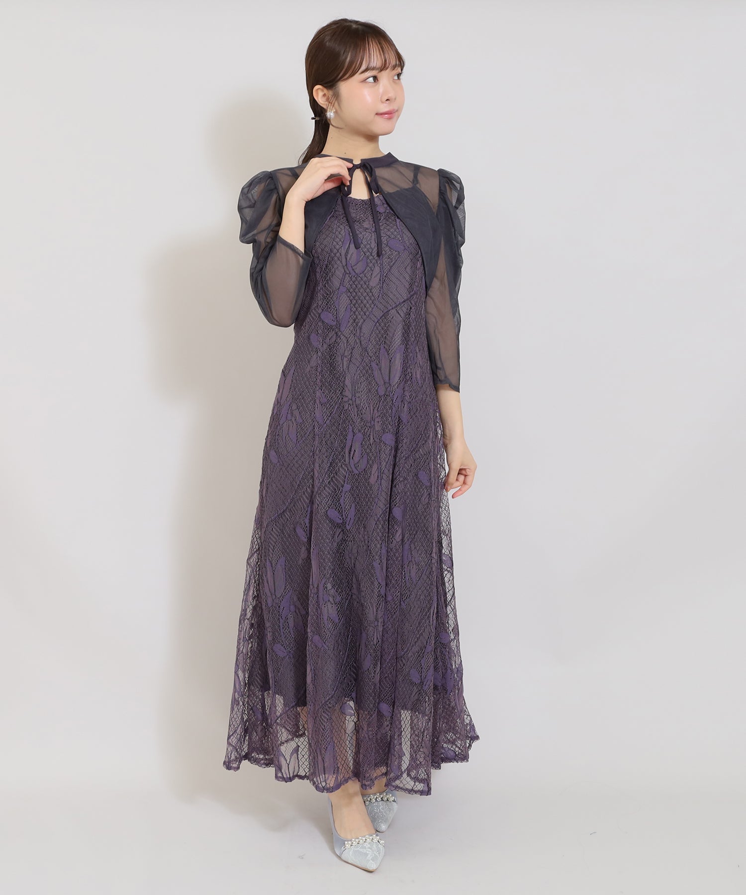 パープル　model：156　着用サイズ：M