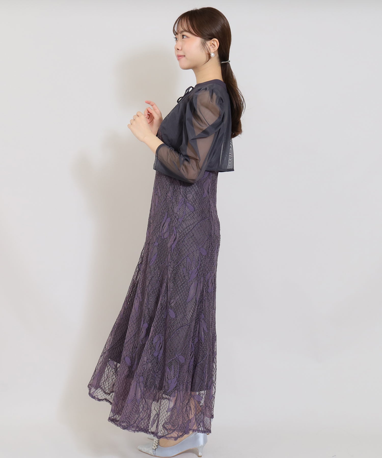 パープル　model：156　着用サイズ：M