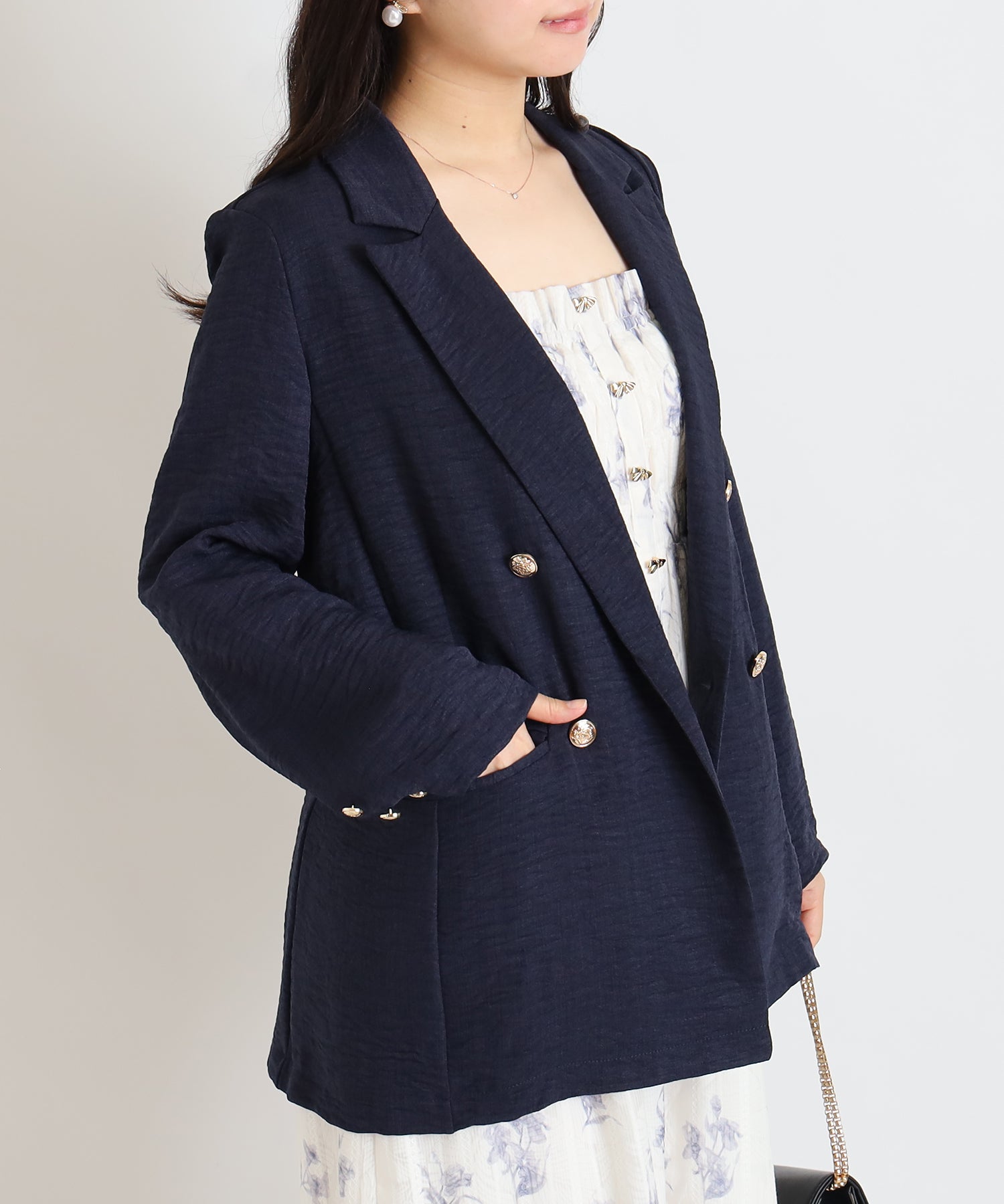 ネイビー　model:156cm  着用サイズ：M