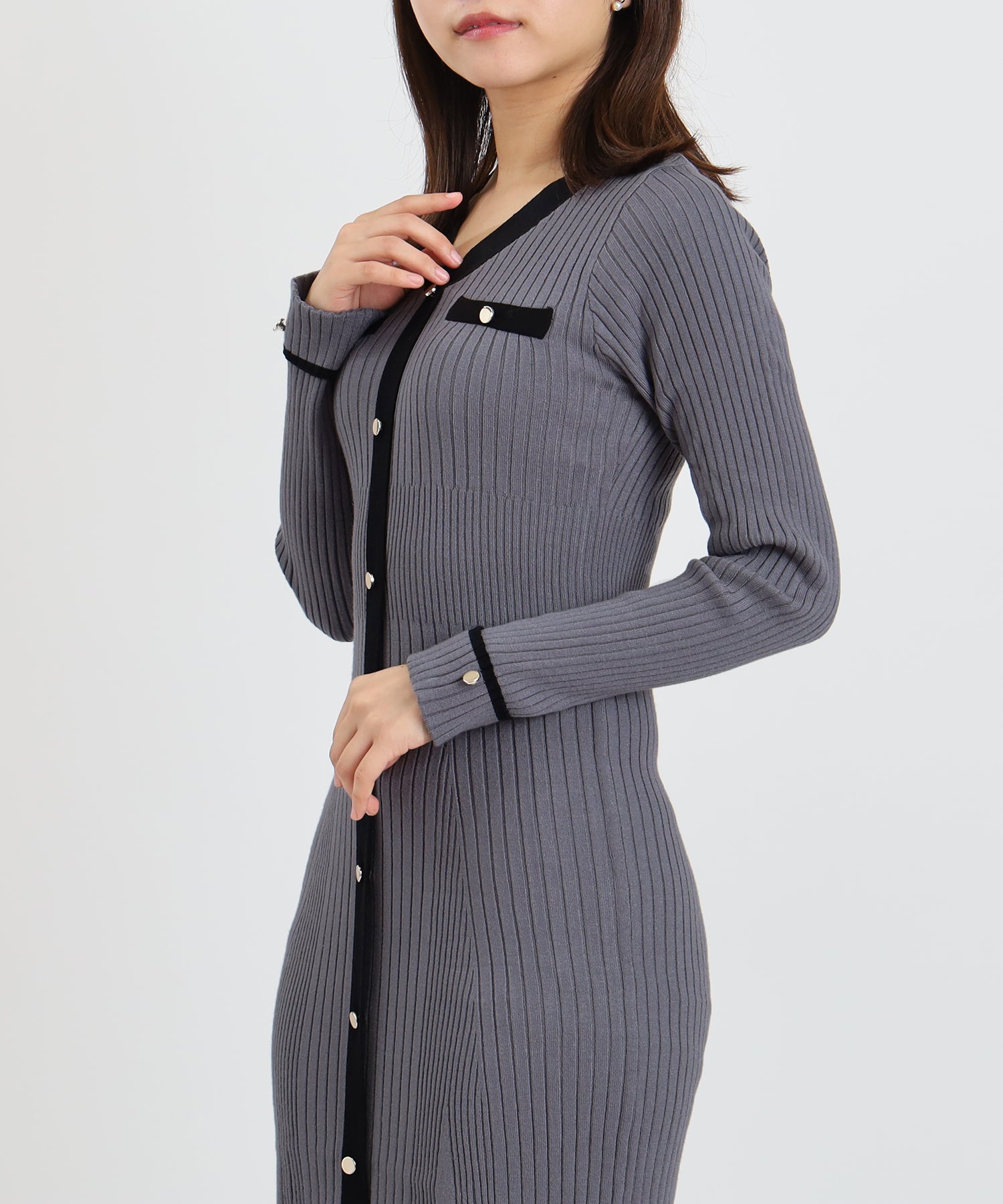 チャコール　model:156cm  着用サイズ：M