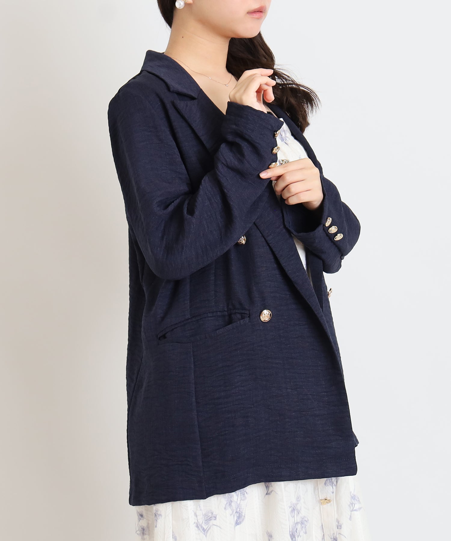 ネイビー　model:156cm  着用サイズ：M